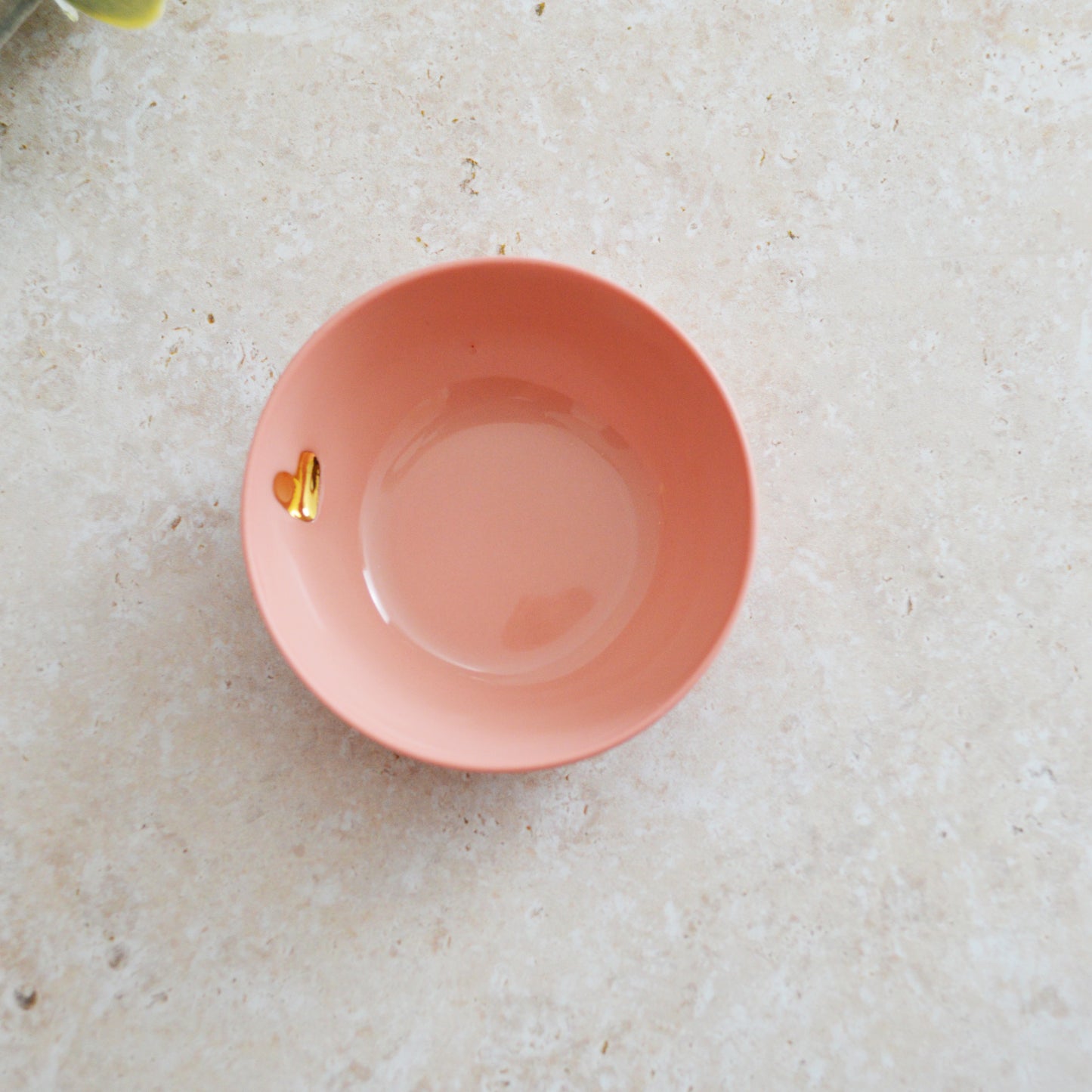 Seconds* Pastel PINK Small Trinket/Ring Dish With A Gold Embossed Heart | Ring Dish | Jewellery | Porcelain (A18)