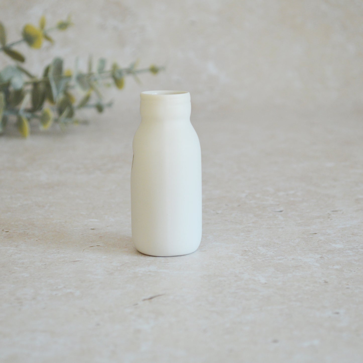Seconds* SMALL White Bottle Vase With A Gold Embossed Heart | Bottle Vase | Flower Vase | Summer Vase | Mother's Day | Porcelain (A30)