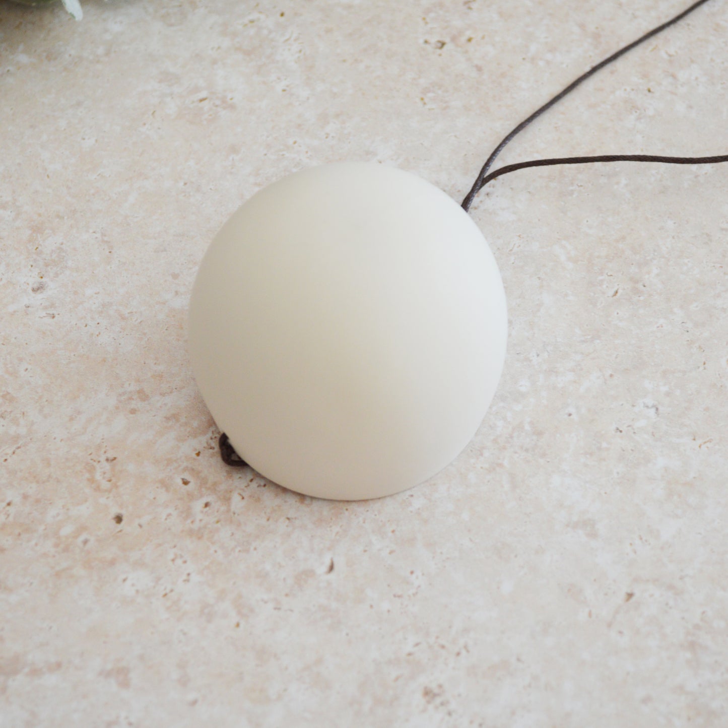 Seconds* Discontinued* Small Hanging Planter with a Gold Embossed Heart and Brown String for Hanging | Porcelain | Hanging Planter (B40)