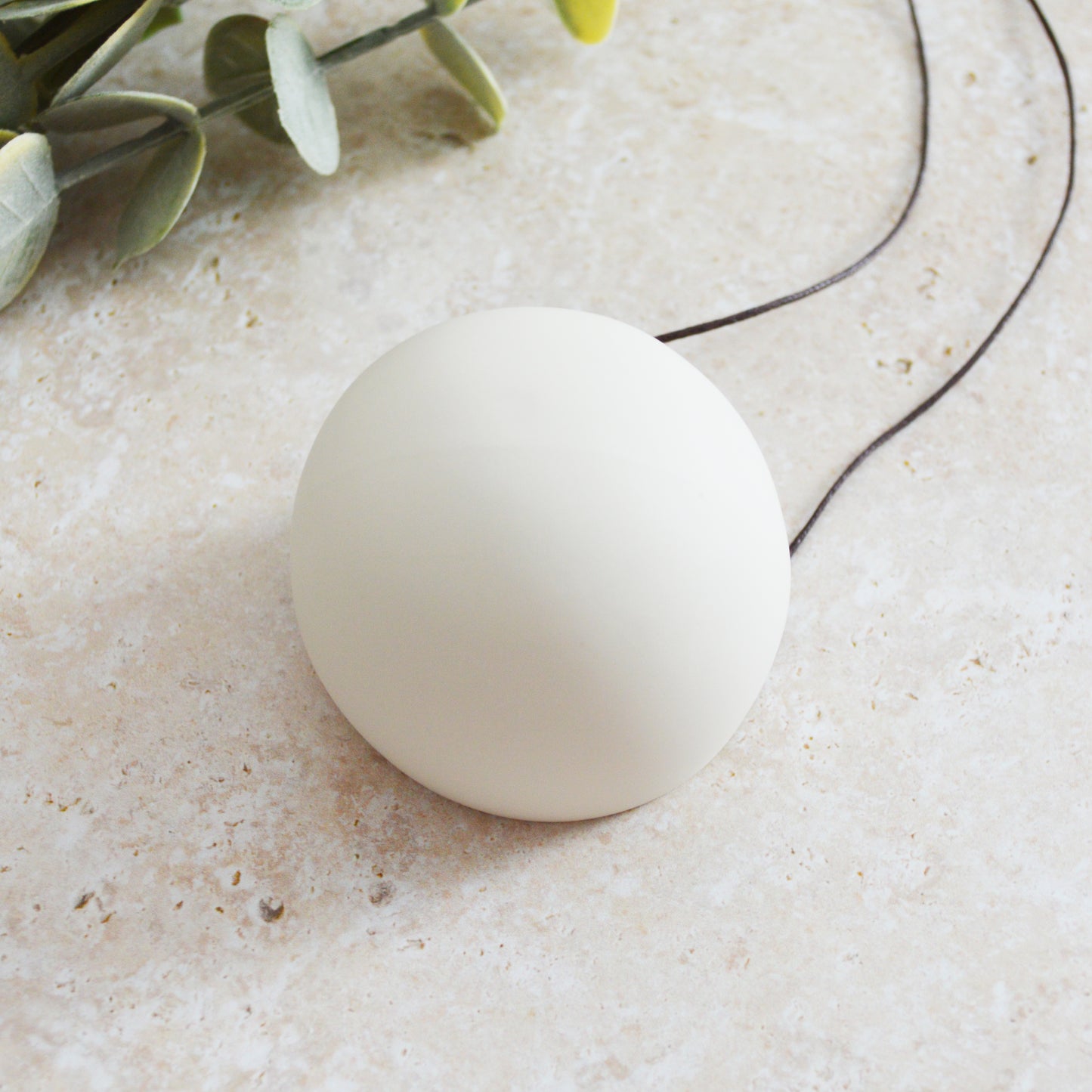 Seconds* Discontinued* Small Hanging Planter with a Gold Embossed Heart and Brown String for Hanging | Porcelain | Hanging Planter (B49)