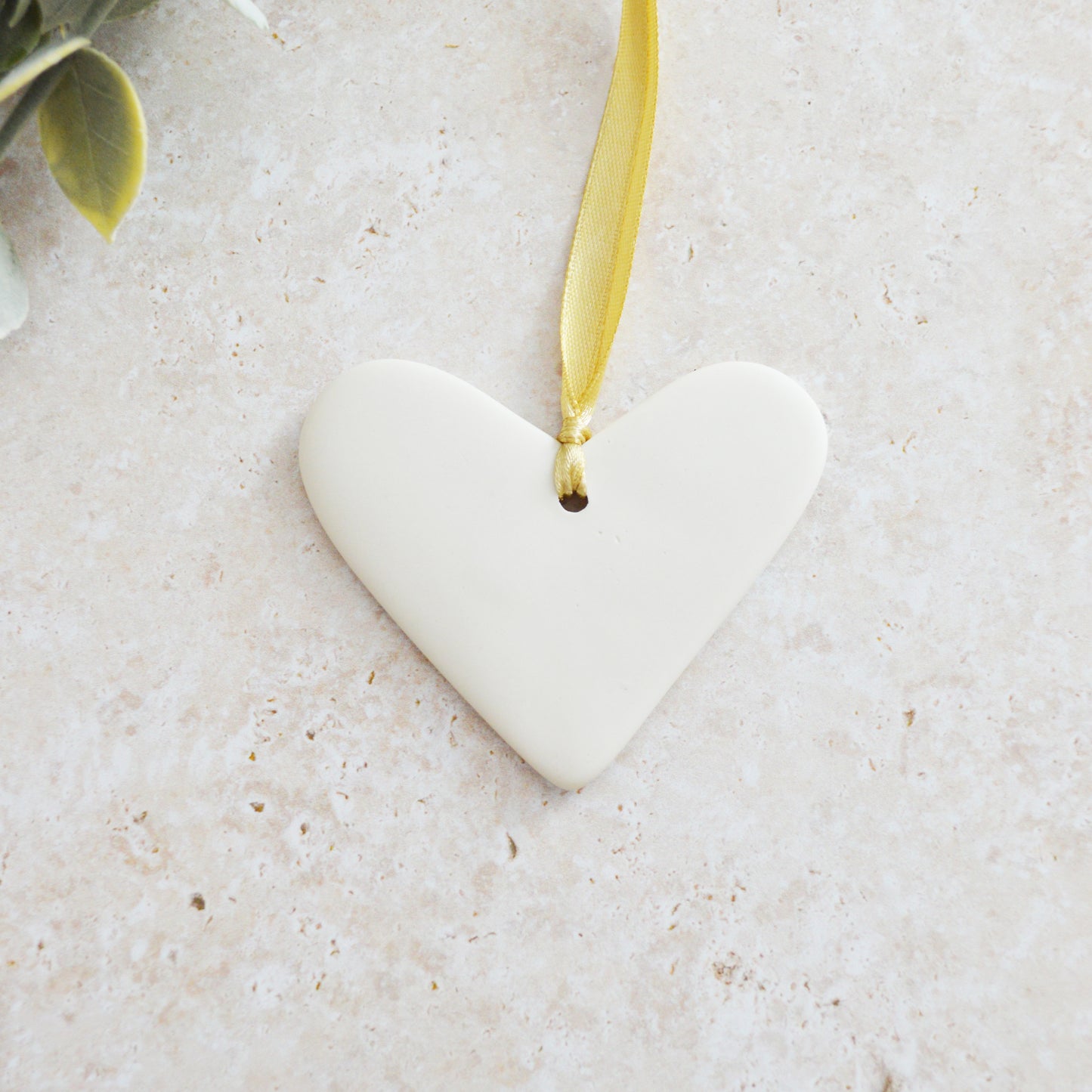 Seconds* I Love You Heart With A Gold Heart | Porcelain | Hanging Heart Decoration | Valentines Keepsake (B83)
