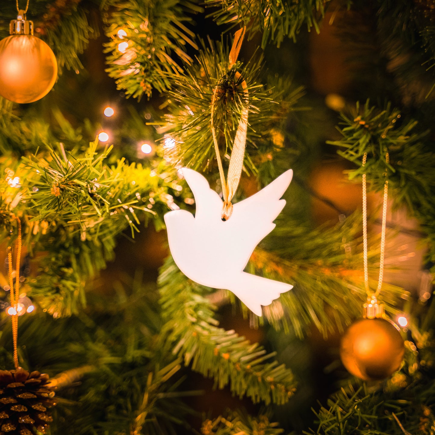 Delicate Porcelain Dove | Hanging Decoration | Christmas Decor | Tree Ornament