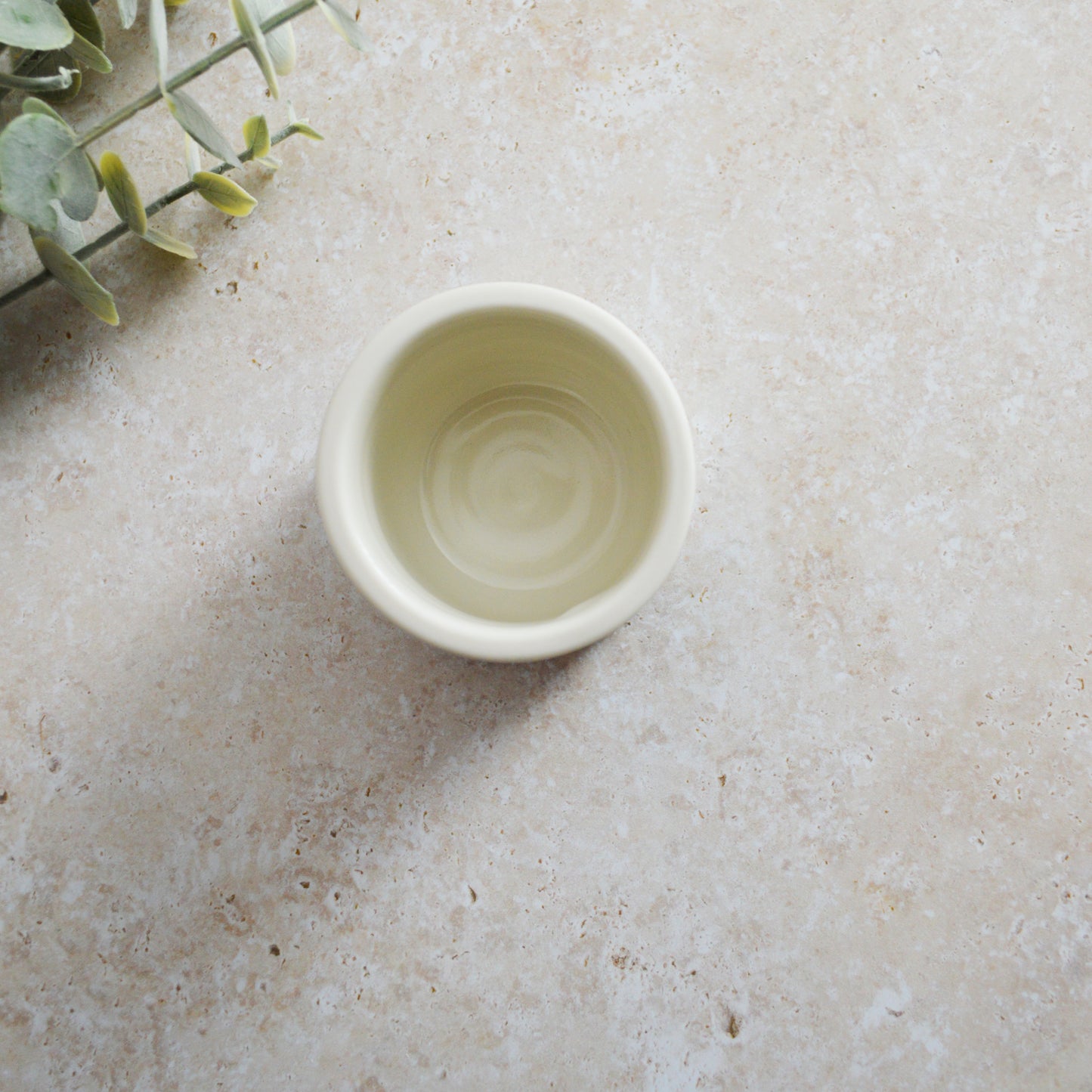 Sample* Thrown Glazed Pot with a Gold Heart | Planter | Pot | Porcelain (A100)