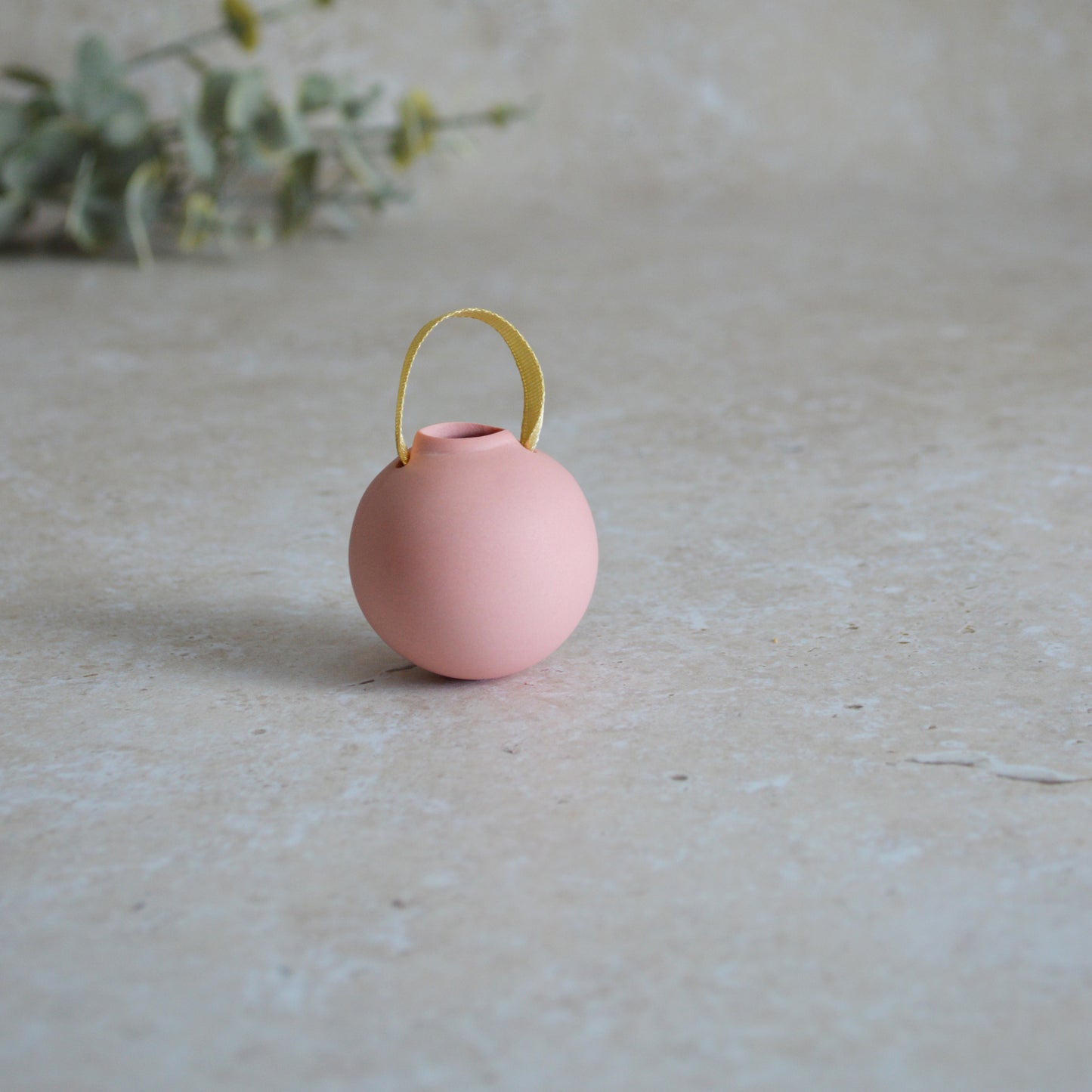 Seconds* Sample* Pastel Porcelain Bauble With A Gold Heart | Porcelain | Hanging Christmas Decorations | Christmas Tree Decor (A110 & A115)