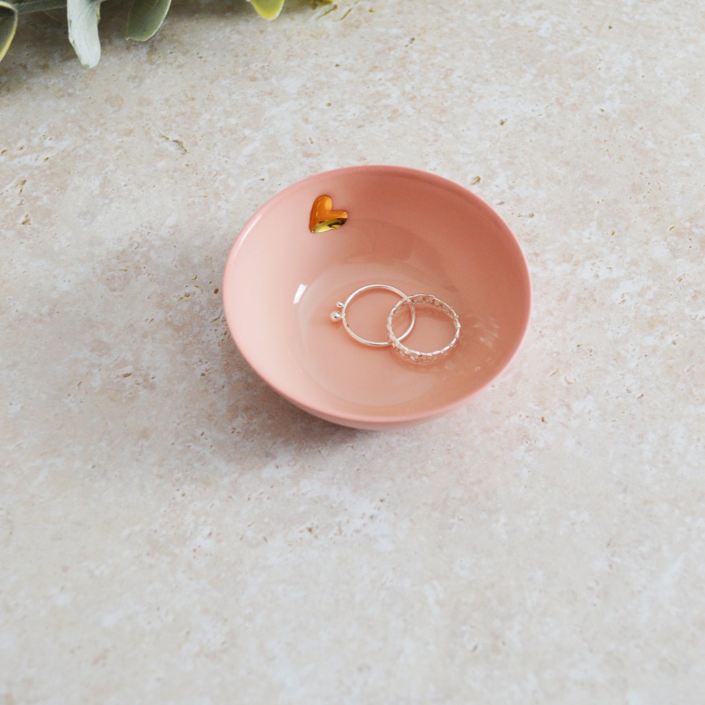 Seconds* Small Trinket/Ring Dish With A Gold Embossed Heart | Ring Dish | Jewellery | Porcelain (A12, A11, B58, B59)