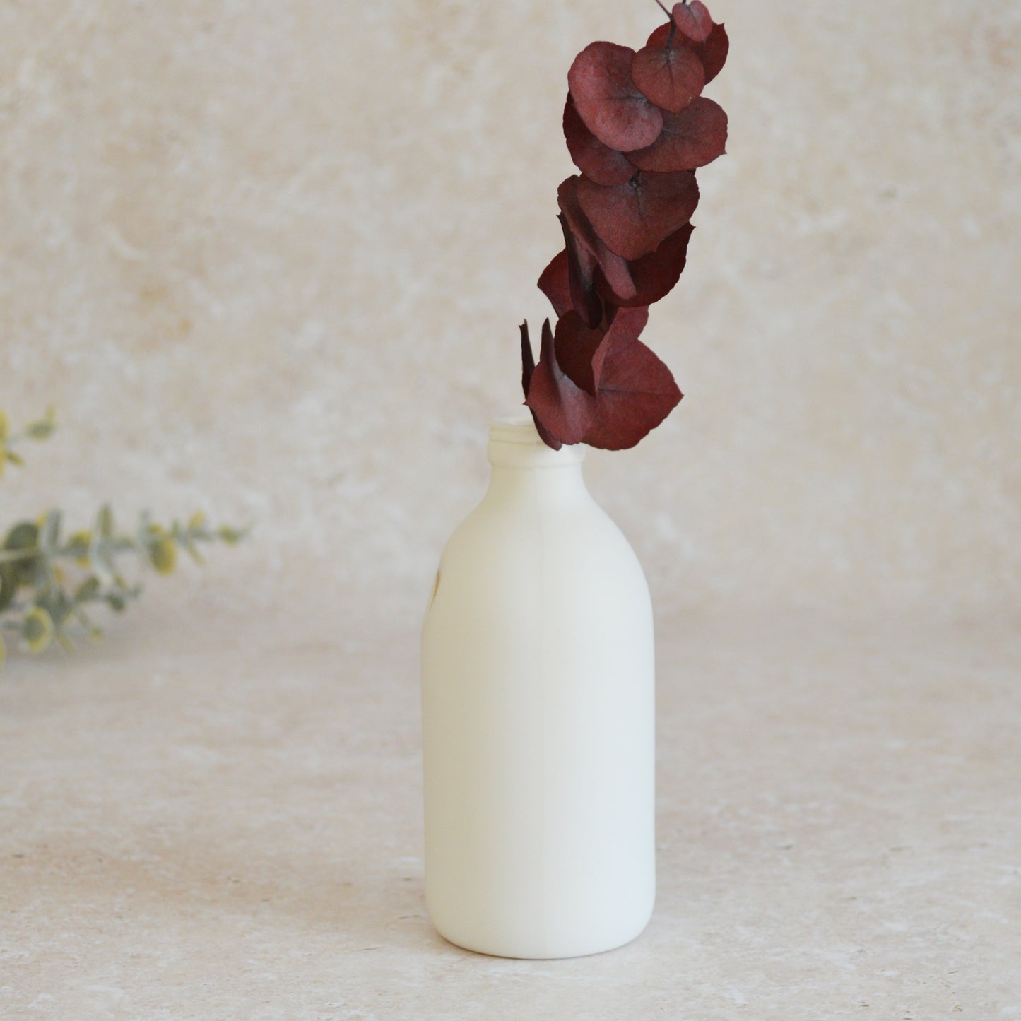 Seconds*  Large White Bottle Vase With A Gold Embossed Heart | Flower Vase | Porcelain Vase (A14)