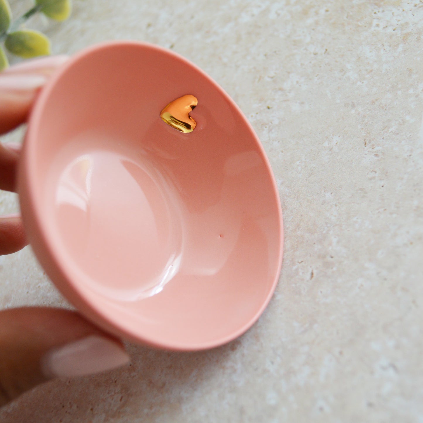 Seconds* Pastel PINK Small Trinket/Ring Dish With A Gold Embossed Heart | Ring Dish | Jewellery | Porcelain (A18)