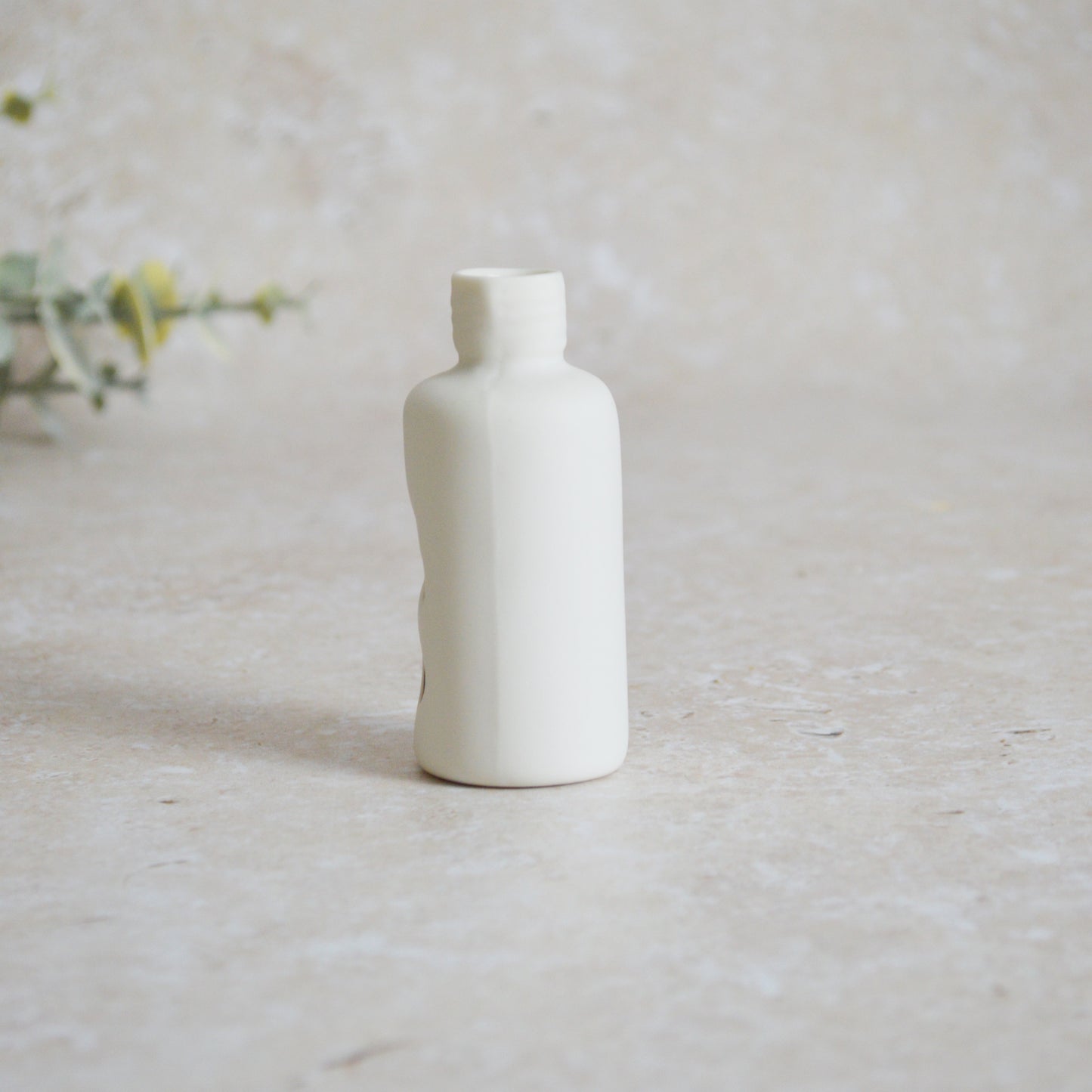 Seconds* Discontinued* I Love You Small Bottle With an Oxide Heart | Porcelain | Valentines Keepsake (A21)