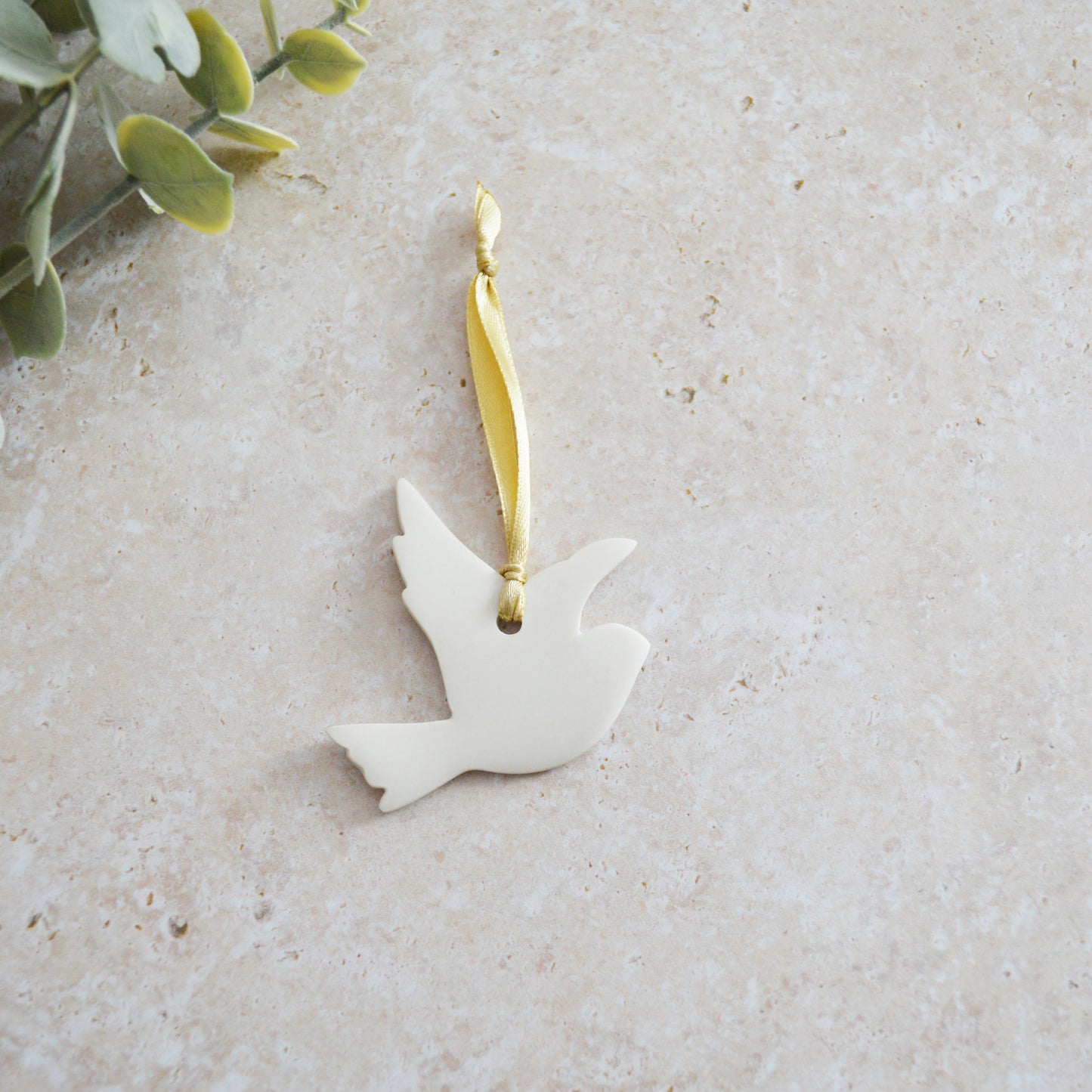 *Seconds Mini Hanging Dove with A Subtle Pearl Finish | Hanging Decoration | Christmas Decor | Tree Ornament (A26)