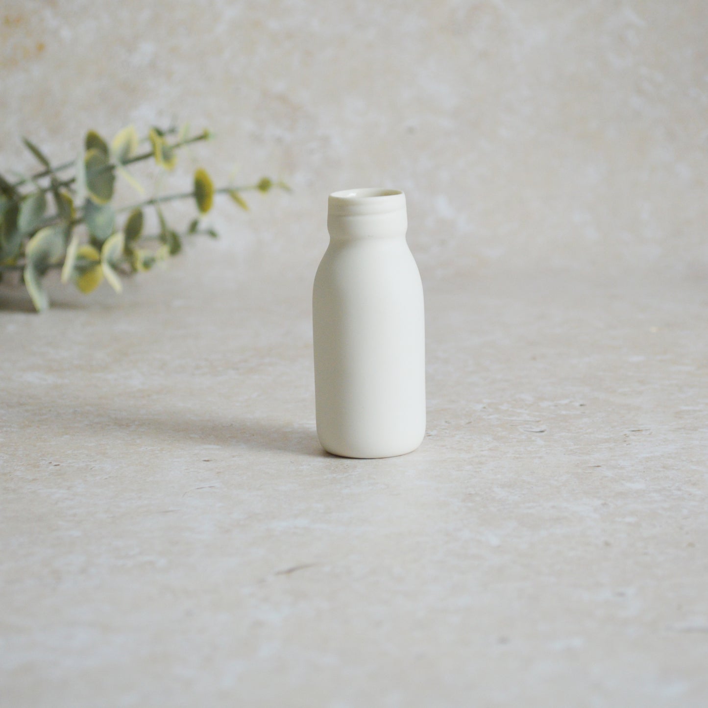 Seconds* SMALL White Bottle Vase With A Gold Embossed Heart | Bottle Vase | Flower Vase | Summer Vase | Mother's Day | Porcelain (A29)