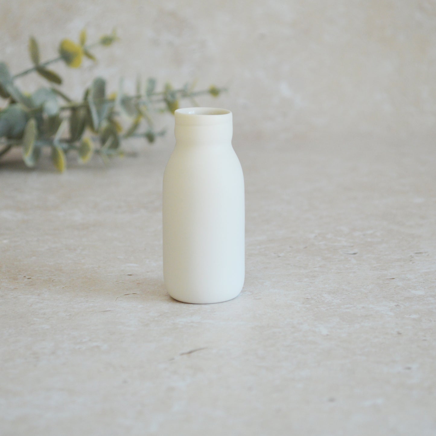 Seconds* SMALL White Bottle Vase With A Gold Embossed Heart | Bottle Vase | Flower Vase | Summer Vase | Mother's Day | Porcelain (A30)