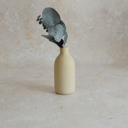 Seconds* Discontinued* Sunshine Bottle Vase With A Gold Embossed Sun | Flower Vase | Porcelain Vase (A34)