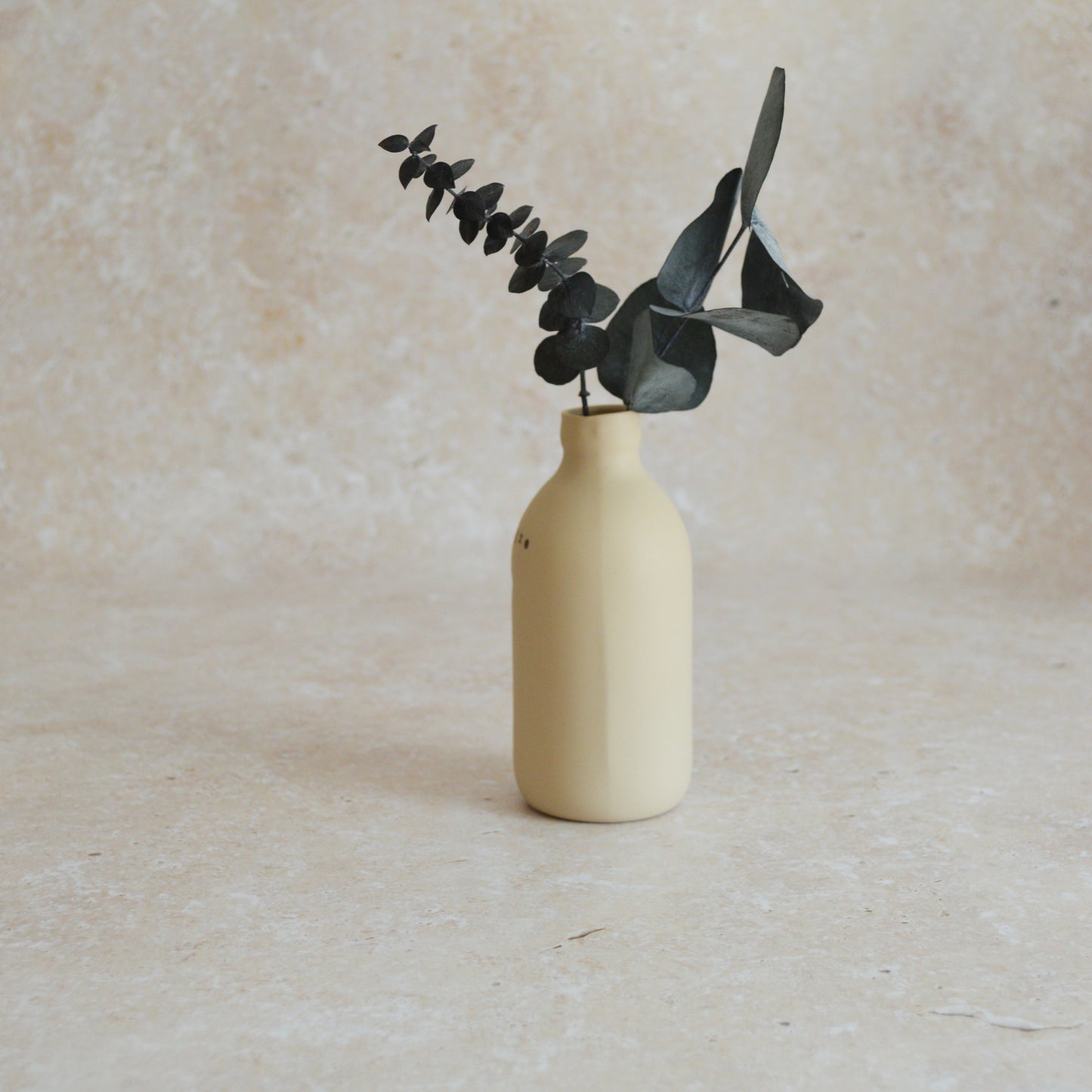 Seconds* Discontinued* Sunshine Bottle Vase With A Gold Embossed Sun | Flower Vase | Porcelain Vase (A34)