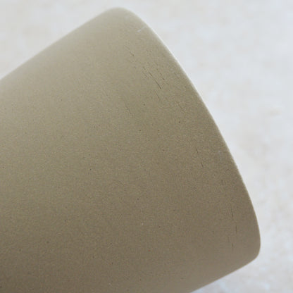 Seconds* Pastel Grey Collard Neck Ceramic Vase With An Embossed Gold Heart | Stoneware Vase | Flower Vase (A36)