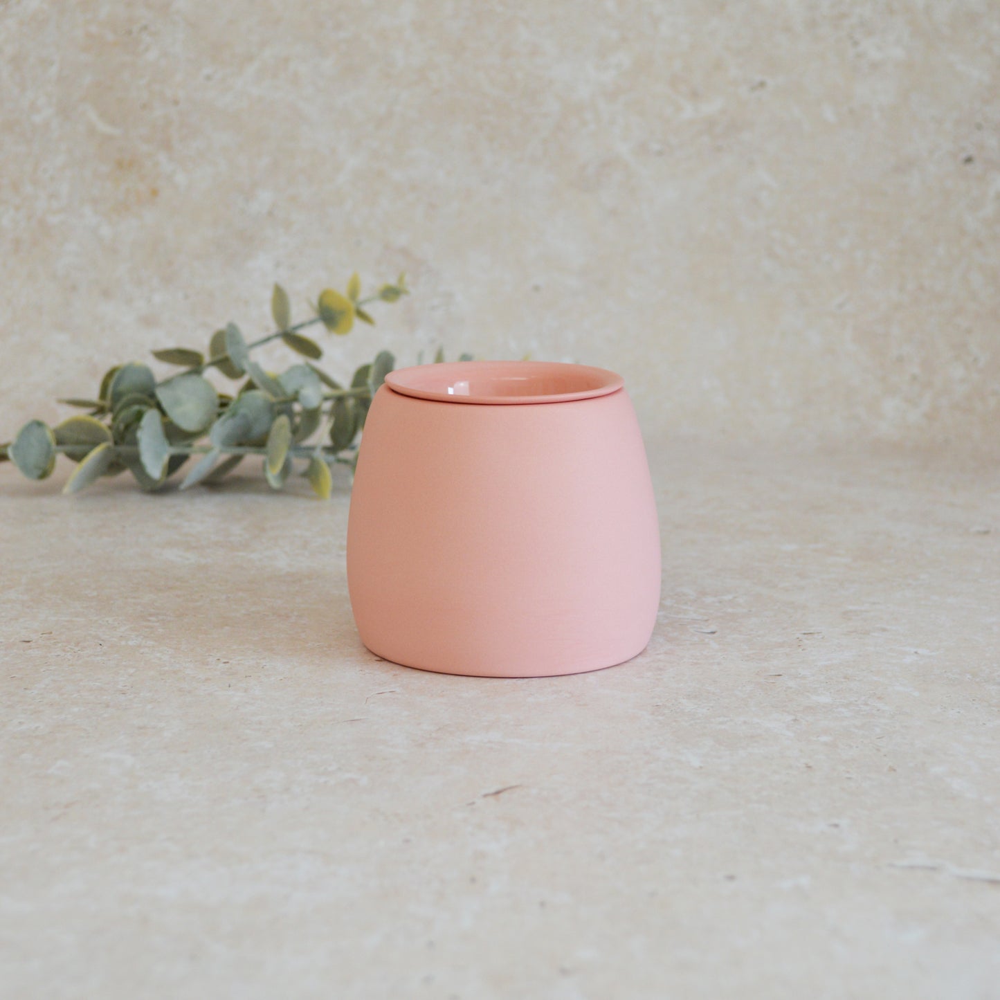 Seconds* Pastel PINK Wax And Oil Burner With A Gold Embossed Heart And Detachable Lid | Wax Burner | Porcelain (A39)