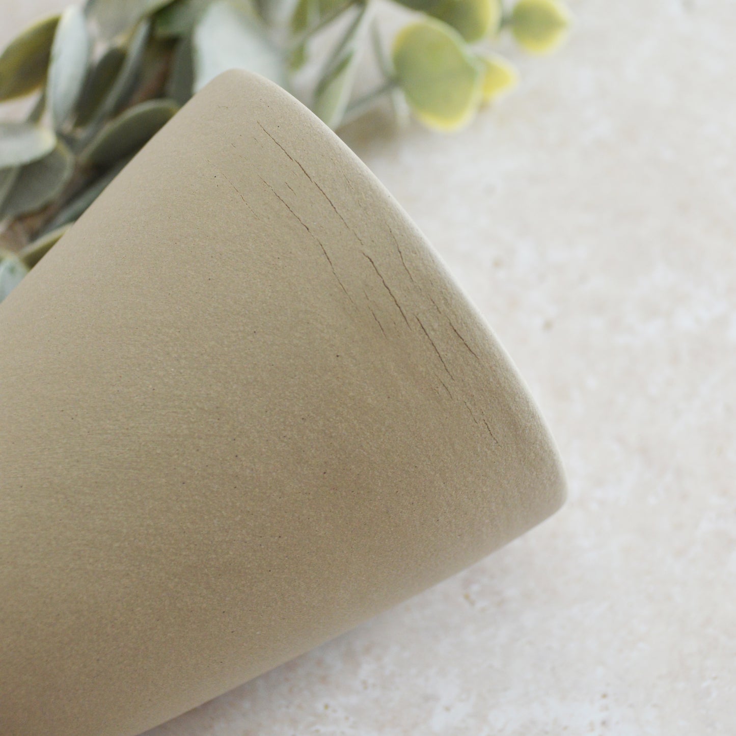 Seconds* Discontinued* Grey Angled Ceramic Vase With A Gold Embossed Heart | Stoneware Vase | Flower Vase (A45)
