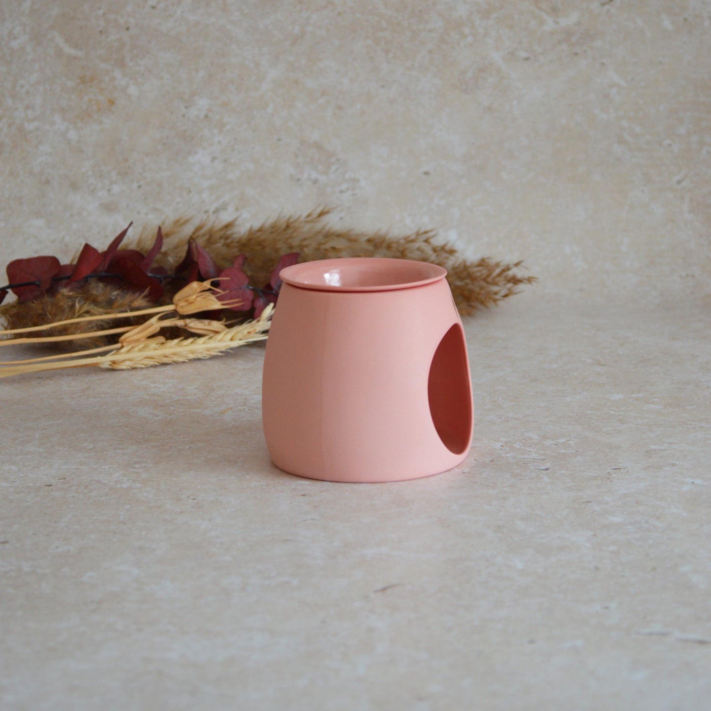 Seconds* Pastel PINK Wax And Oil Burner With A Gold Embossed Heart And Detachable Lid | Wax Burner | Porcelain (A50)