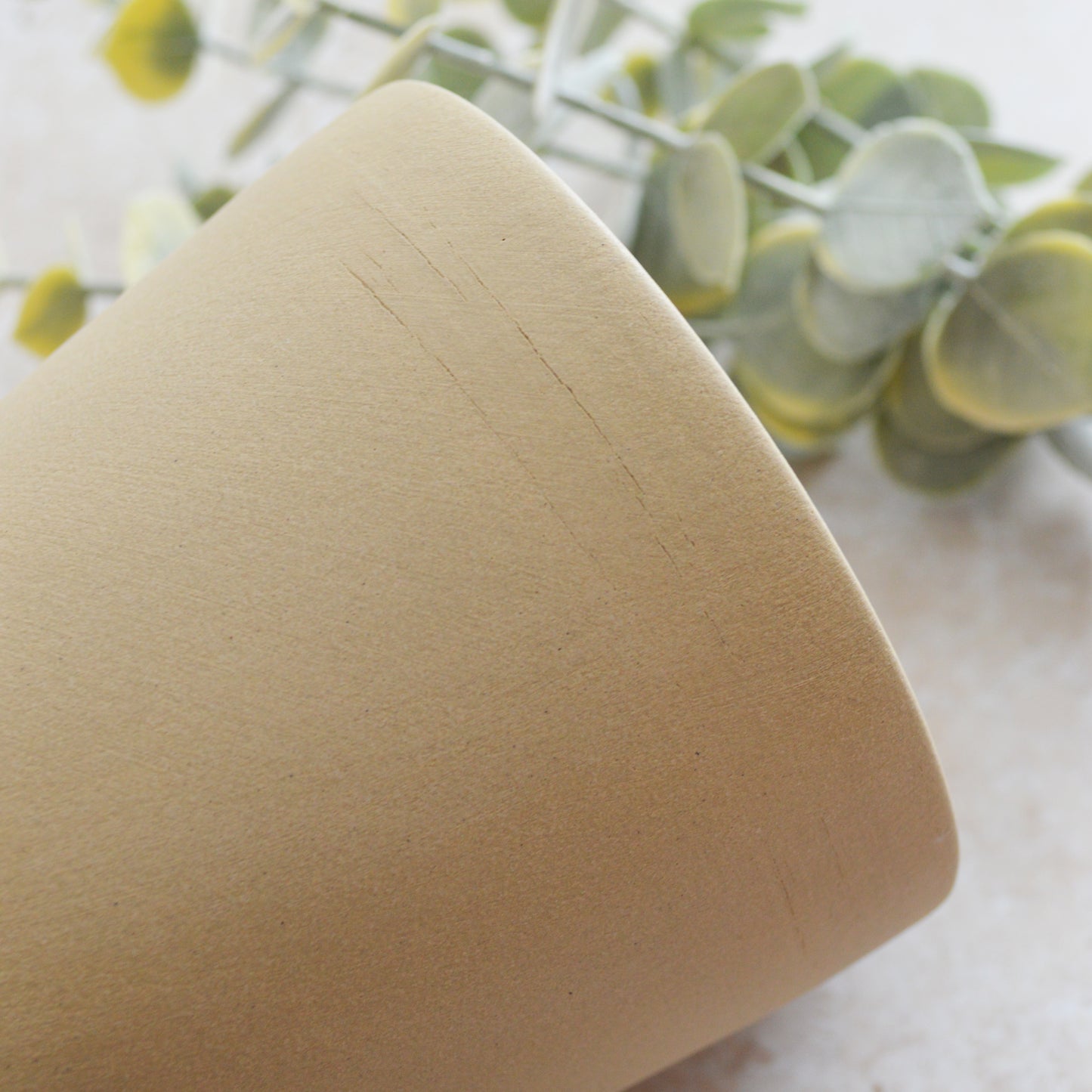 Seconds* Pastel Brown Collard Neck Ceramic Vase With A Gold Embossed Heart | Stoneware Vase | Flower Vase (A54)
