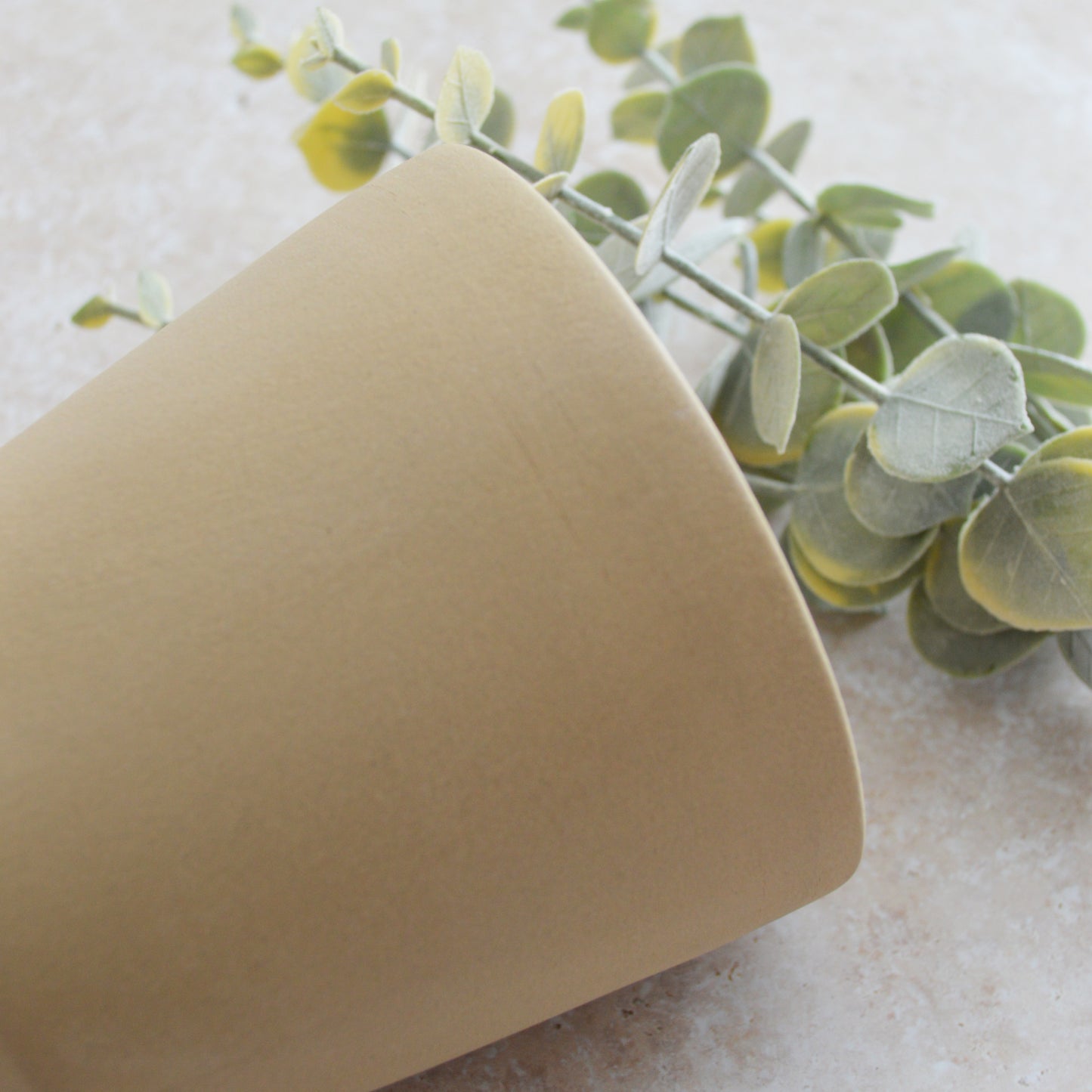 Seconds* Pastel Brown Collard Neck Ceramic Vase With A Gold Embossed Heart | Stoneware Vase | Flower Vase (A54)