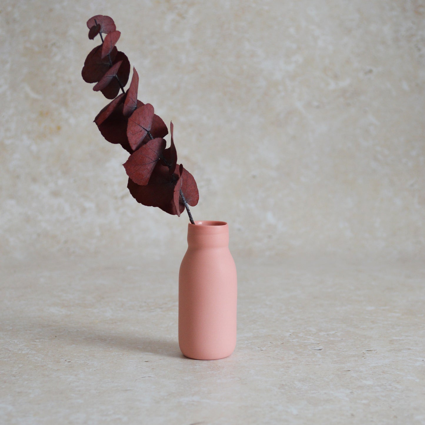 Seconds* Discontinued* Love Potion Bottle Vase With A Gold Embossed Heart | Pink Ceramic | Valentine's Gift | Porcelain Vase (A55)