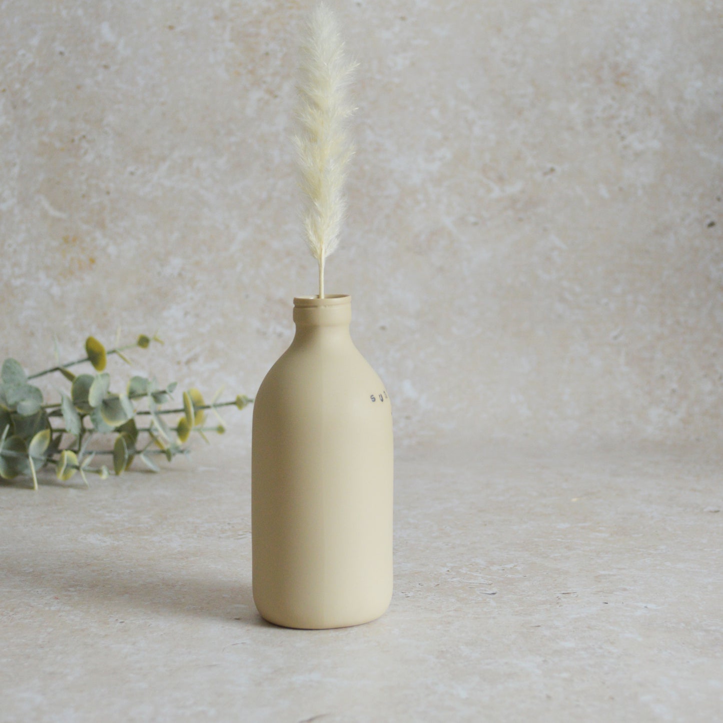 Seconds* Discontinued* Sunshine Bottle Vase With A Gold Embossed Sun | Flower Vase | Porcelain Vase (A56)