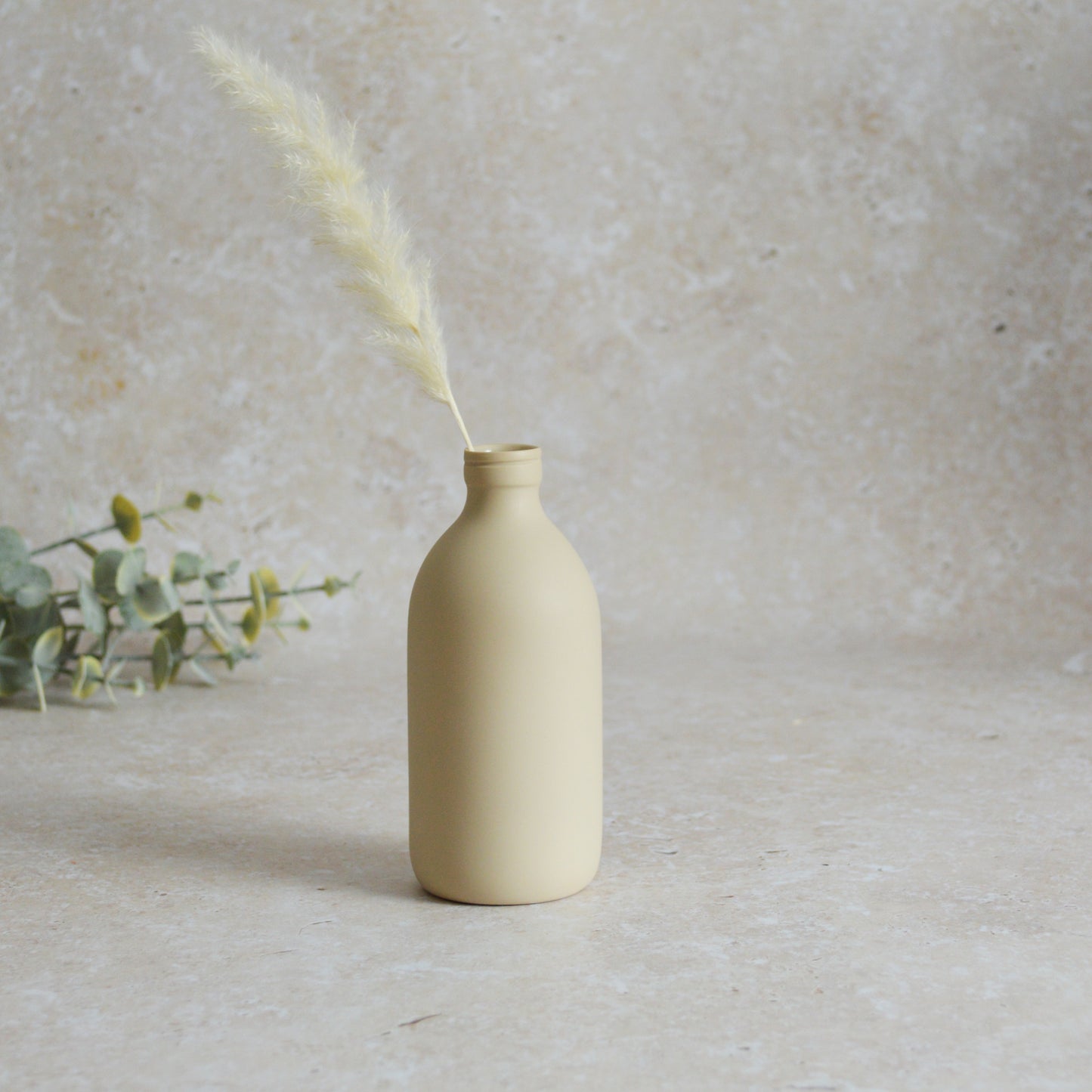 Seconds* Discontinued* Sunshine Bottle Vase With A Gold Embossed Sun | Flower Vase | Porcelain Vase (A56)