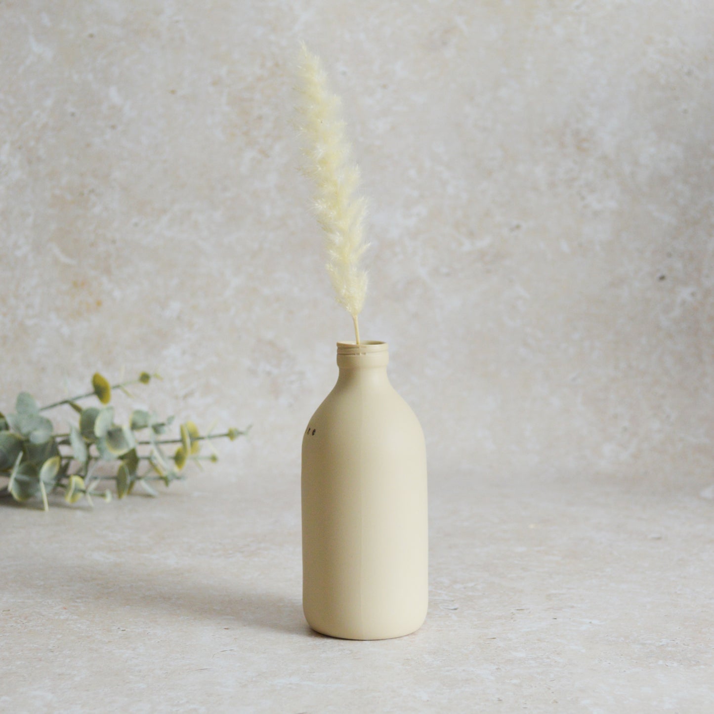 Seconds* Discontinued* Sunshine Bottle Vase With A Gold Embossed Sun | Flower Vase | Porcelain Vase (A56)