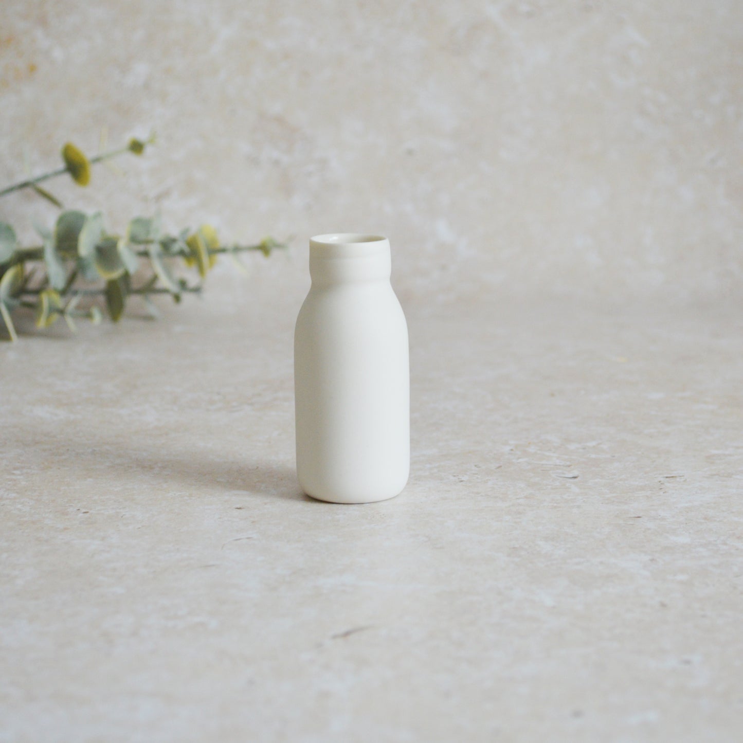 Seconds* SMALL White Bottle Vase With A Gold Embossed Heart | Bottle Vase | Flower Vase | Summer Vase | Mother's Day | Porcelain (A57)