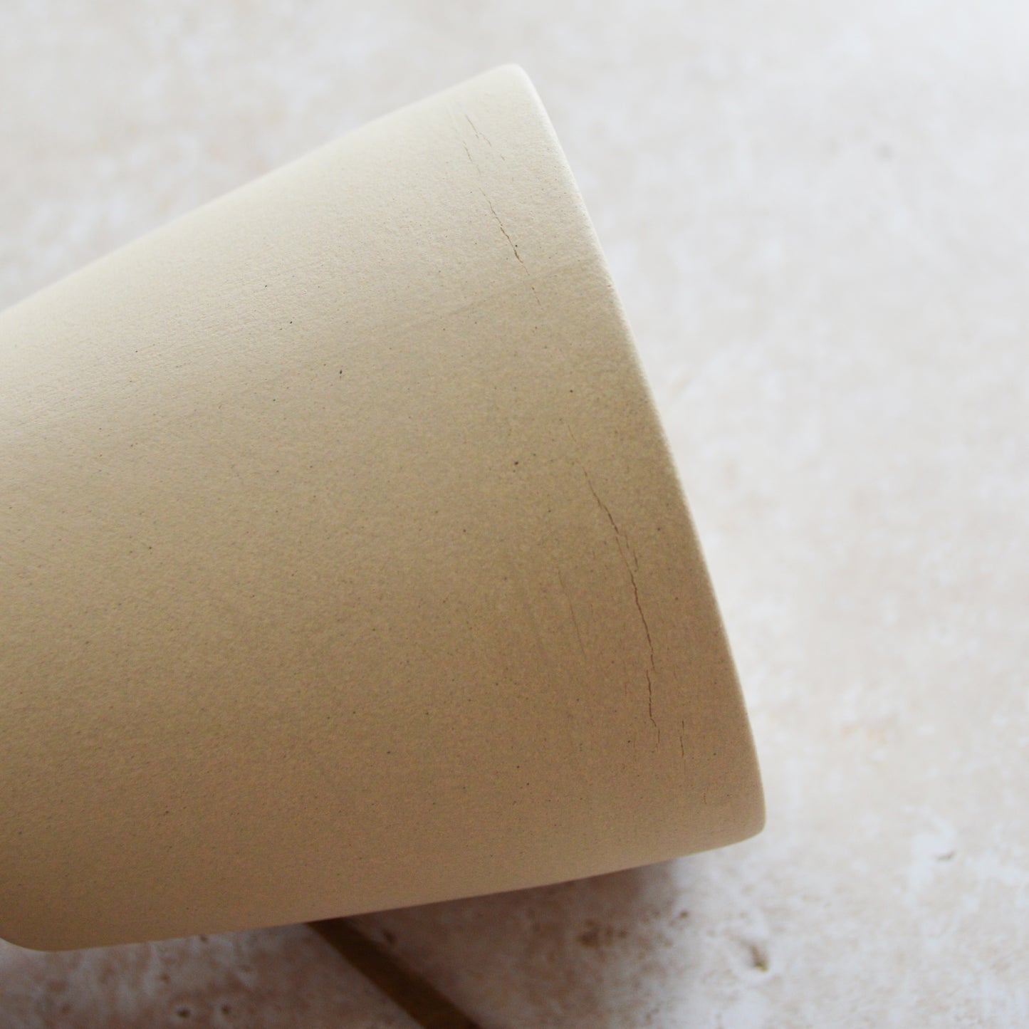 Seconds* Beige Collard Neck Ceramic Vase With A Gold Embossed Heart | Stoneware Vase | Flower Vase (A60)