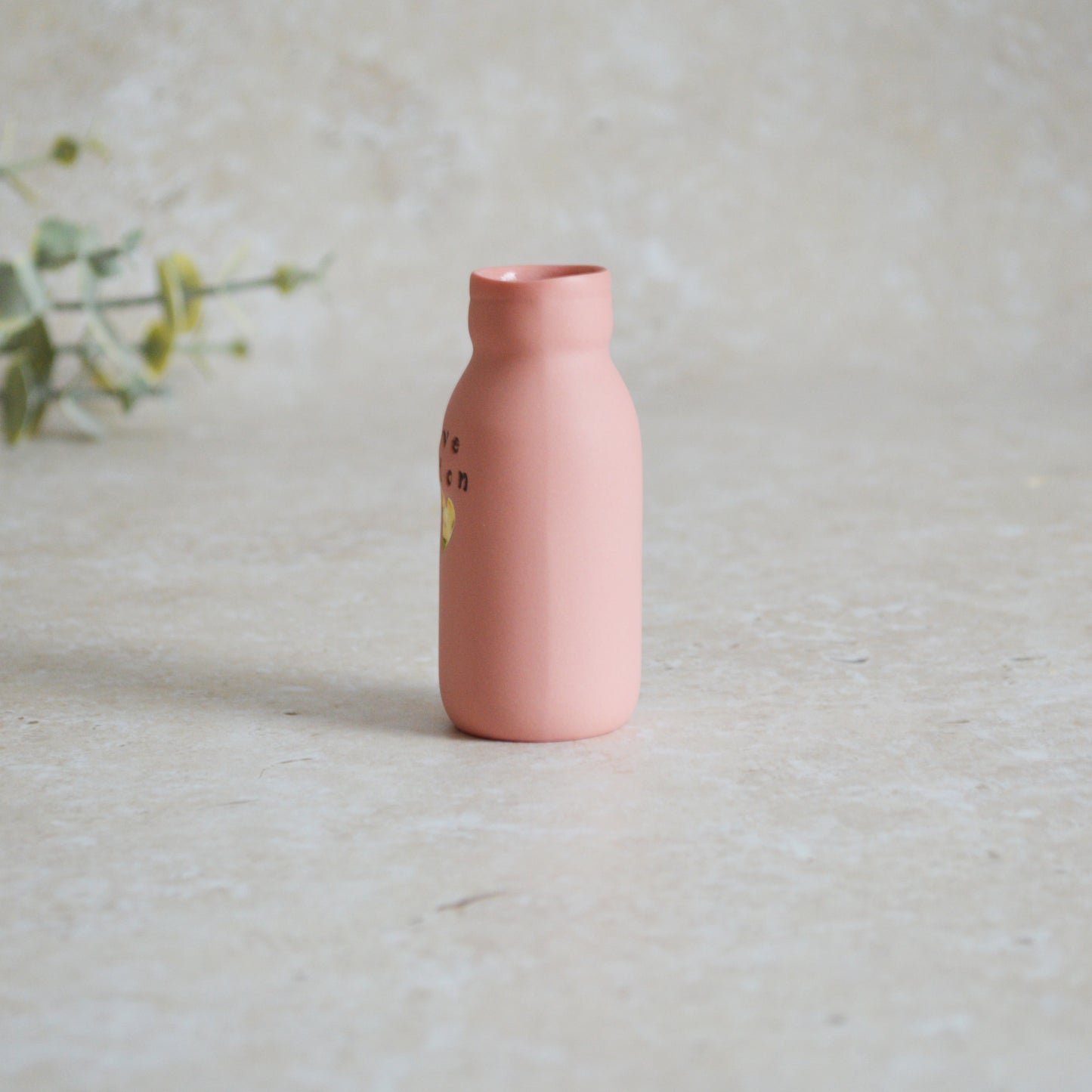 Seconds* Discontinued*Love Potion Bottle Vase With A Gold Embossed Heart | Valentine's Gift | Porcelain Vase (A61)