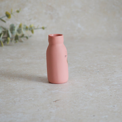 Seconds* Discontinued* Love Potion Bottle Vase With A Gold Embossed Heart | Valentine's Gift | Porcelain Vase (A66)