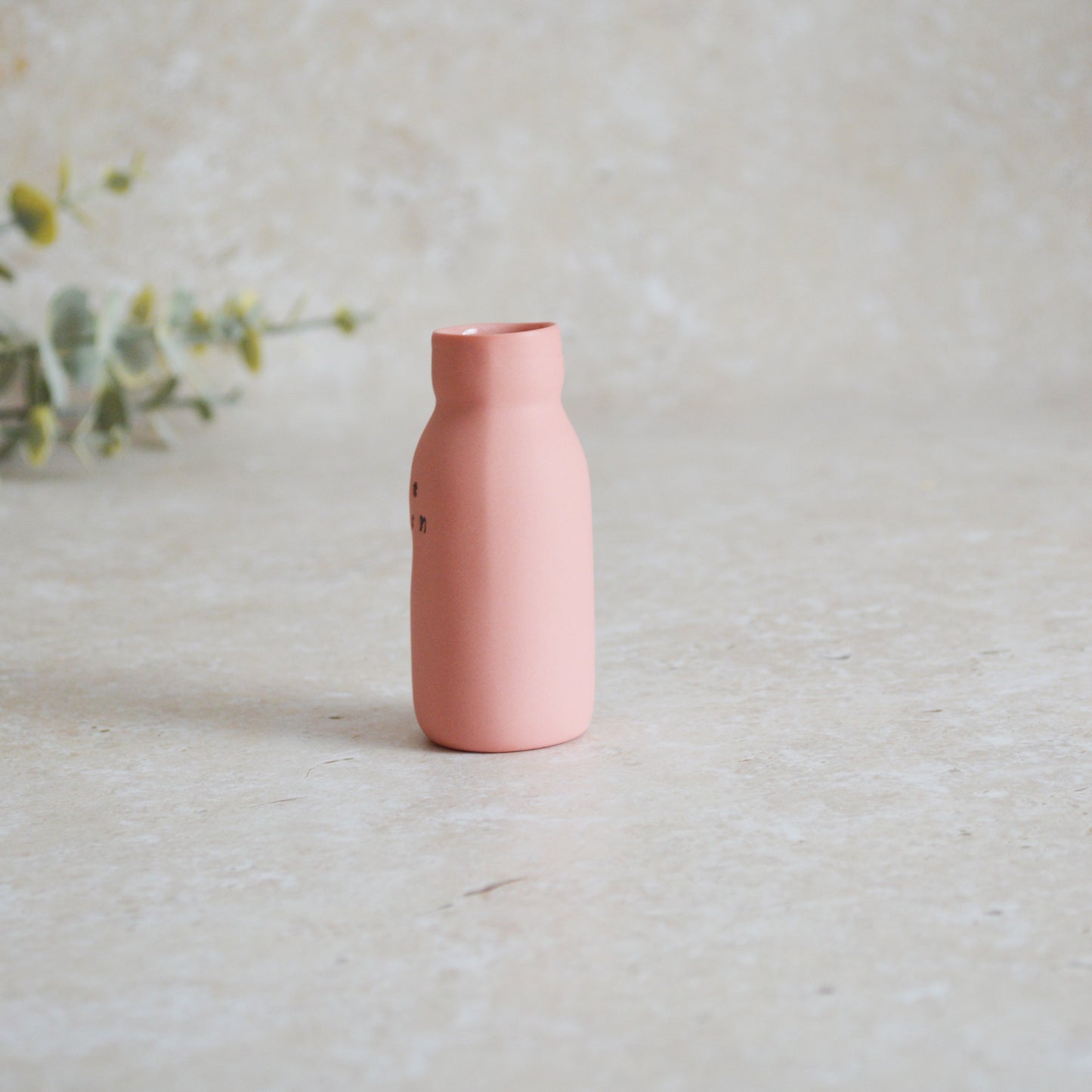 Seconds* Discontinued* Love Potion Bottle Vase With A Gold Embossed Heart | Valentine's Gift | Porcelain Vase (A66)