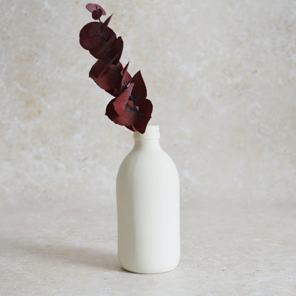 Seconds*  Large White Bottle Vase With A Gold Embossed Heart | Flower Vase | Porcelain Vase (A74)
