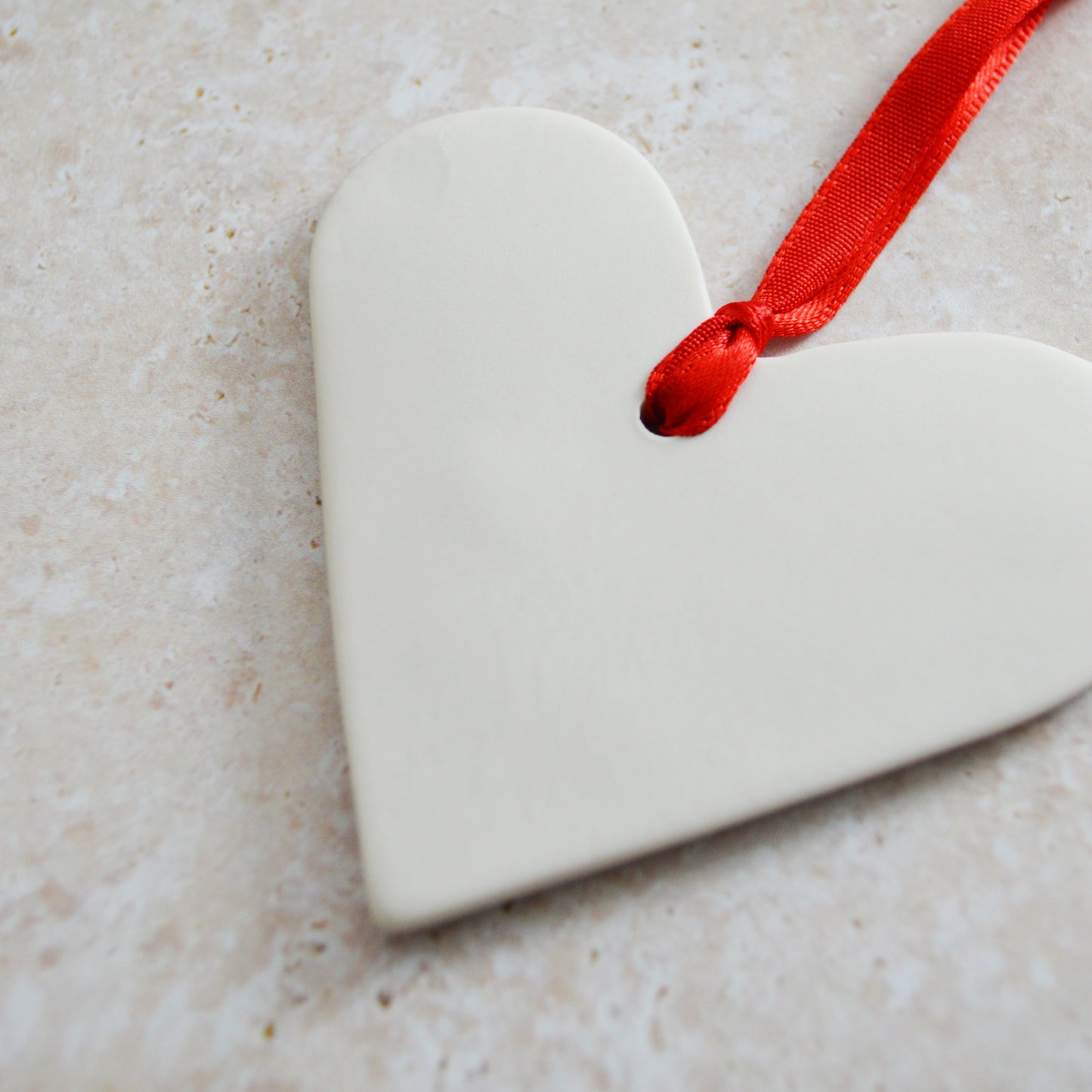 Seconds* Discontinued* I Love You Heart With an Oxide Heart | Porcelain | Hanging Heart Decoration | Valentines Keepsake (A76)