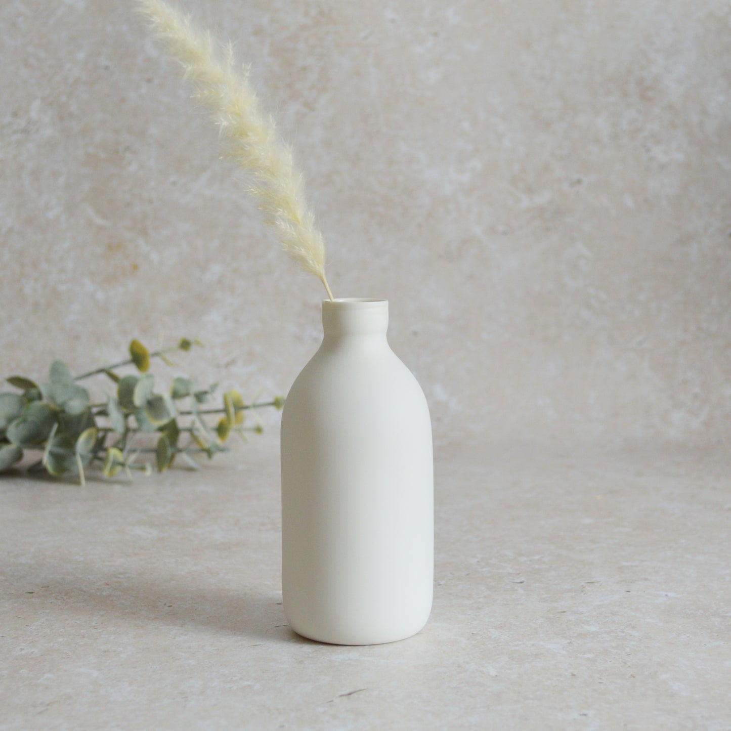 Seconds* Large White Bottle Vase With A Gold Embossed Heart | Flower Vase | Porcelain Vase (A78)