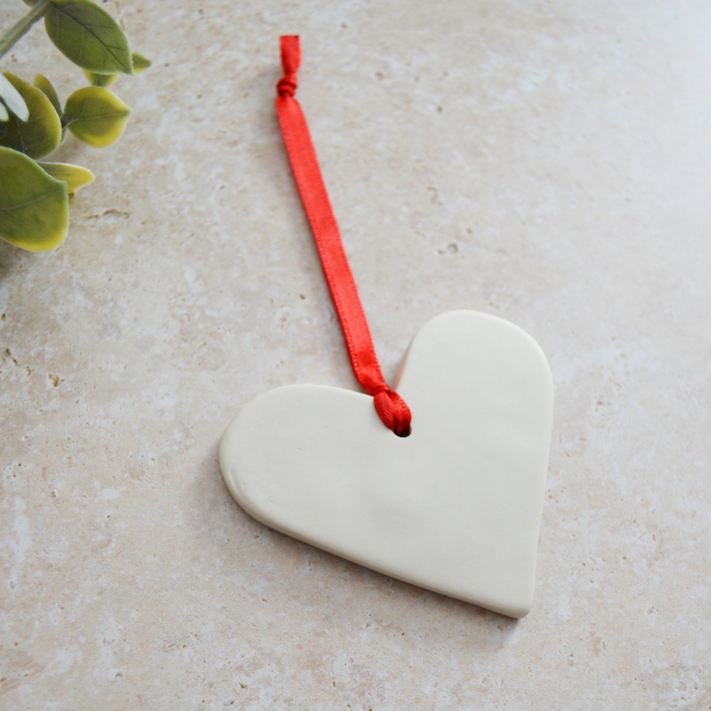 Seconds* Discontinued* I Love You Heart With an Oxide Heart | Porcelain | Hanging Heart Decoration | Valentines Keepsake (A81)