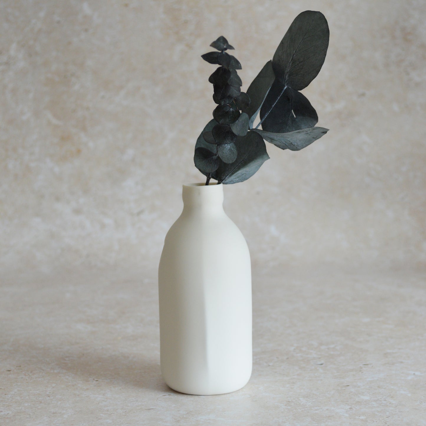 Seconds* Large White Bottle Vase With A Gold Embossed Heart | Flower Vase | Porcelain Vase (A82)