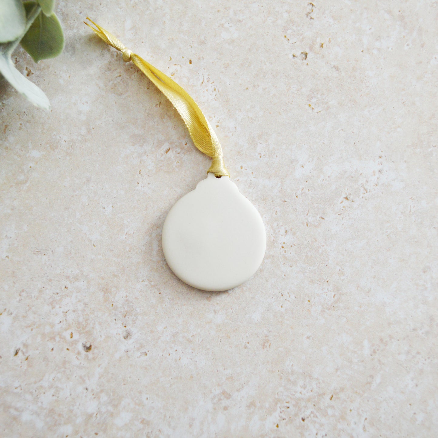 Seconds* Mini Ceramic Bauble Hanging Decoration With A Gold Heart | Porcelain | Hanging Christmas Decorations | X-mas Tree Decorations (A83)