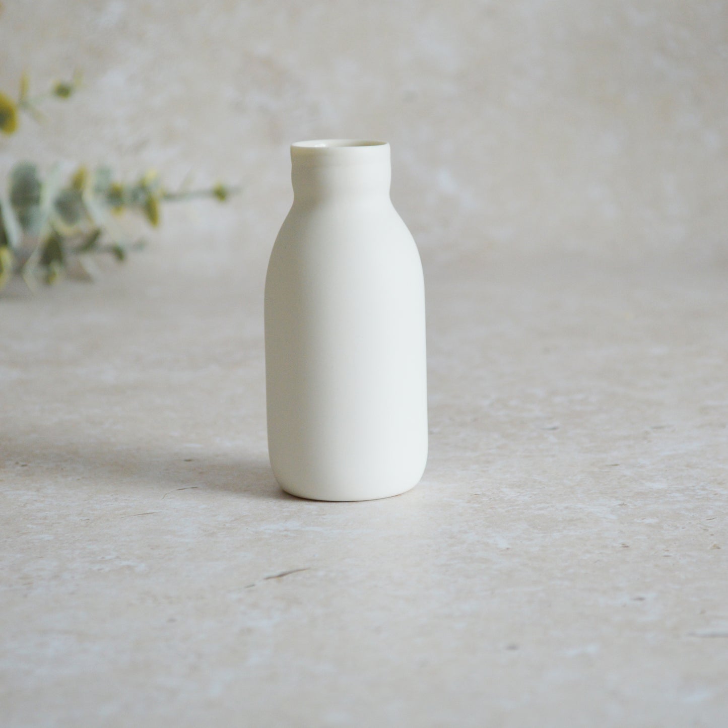 Seconds* MEDIUM White Bottle Vase With A Gold Embossed Heart | Bottle Vase | Flower Vase | Summer Vase | Mother's Day | Porcelain (A89)
