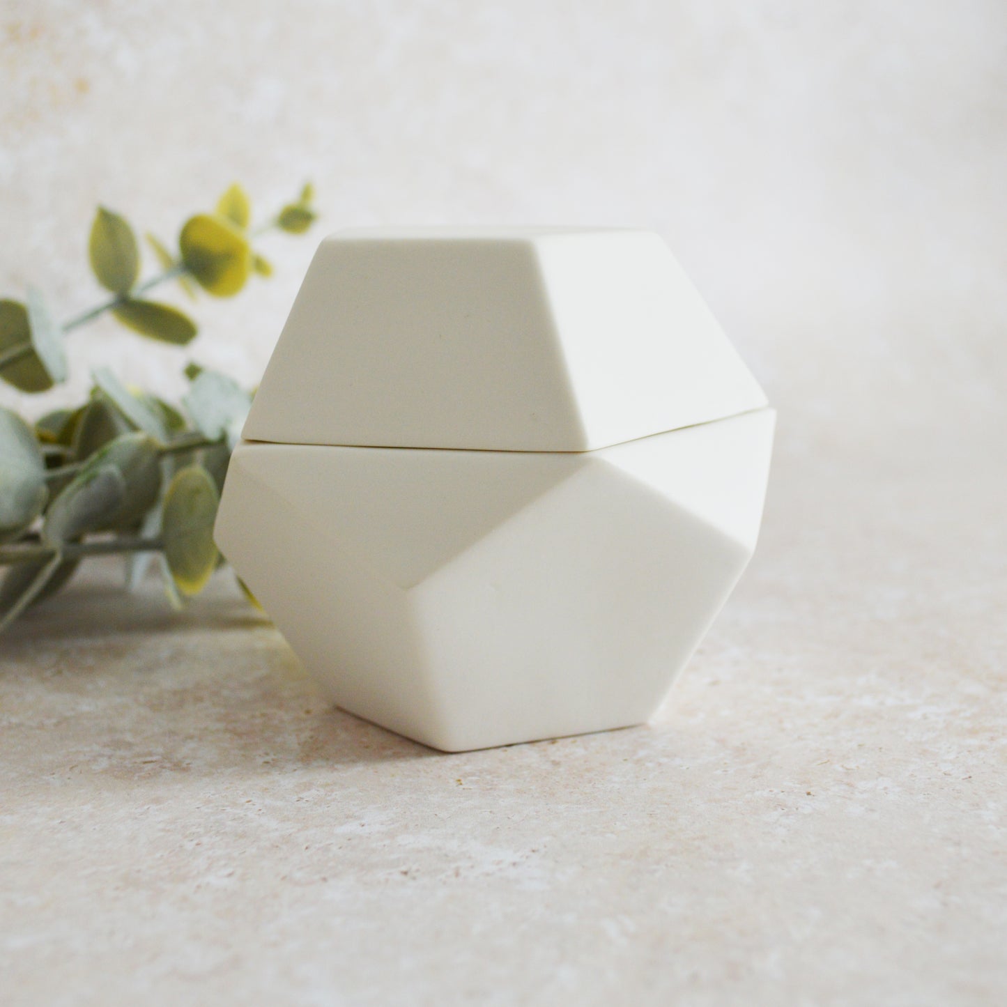 Sample* Seconds* Porcelain Dodecahedron Pot with a Gold Lustre Heart (A99 & A102)
