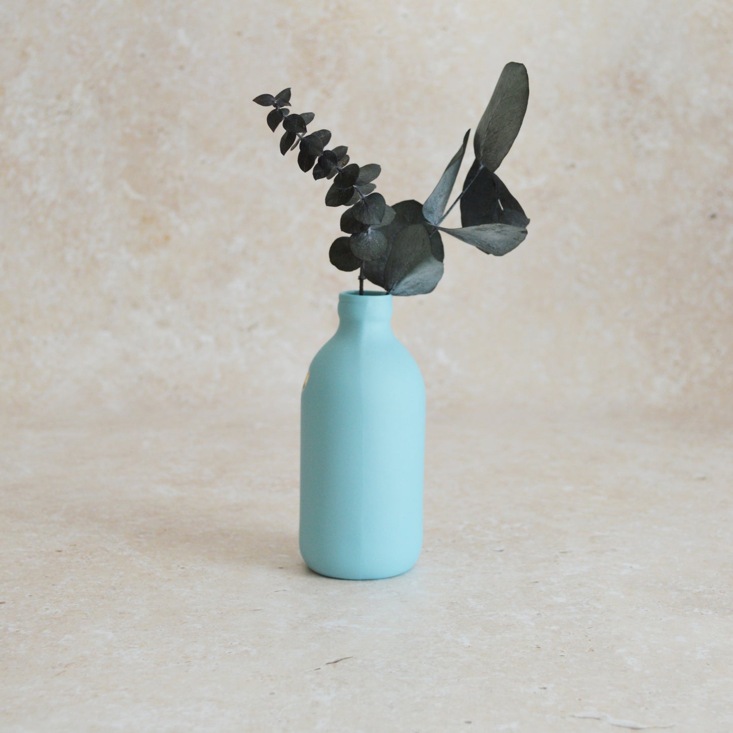 Seconds* Large Pastel Blue Bottle Vase With A Gold Embossed Heart | Flower Vase | Porcelain Vase (A9)