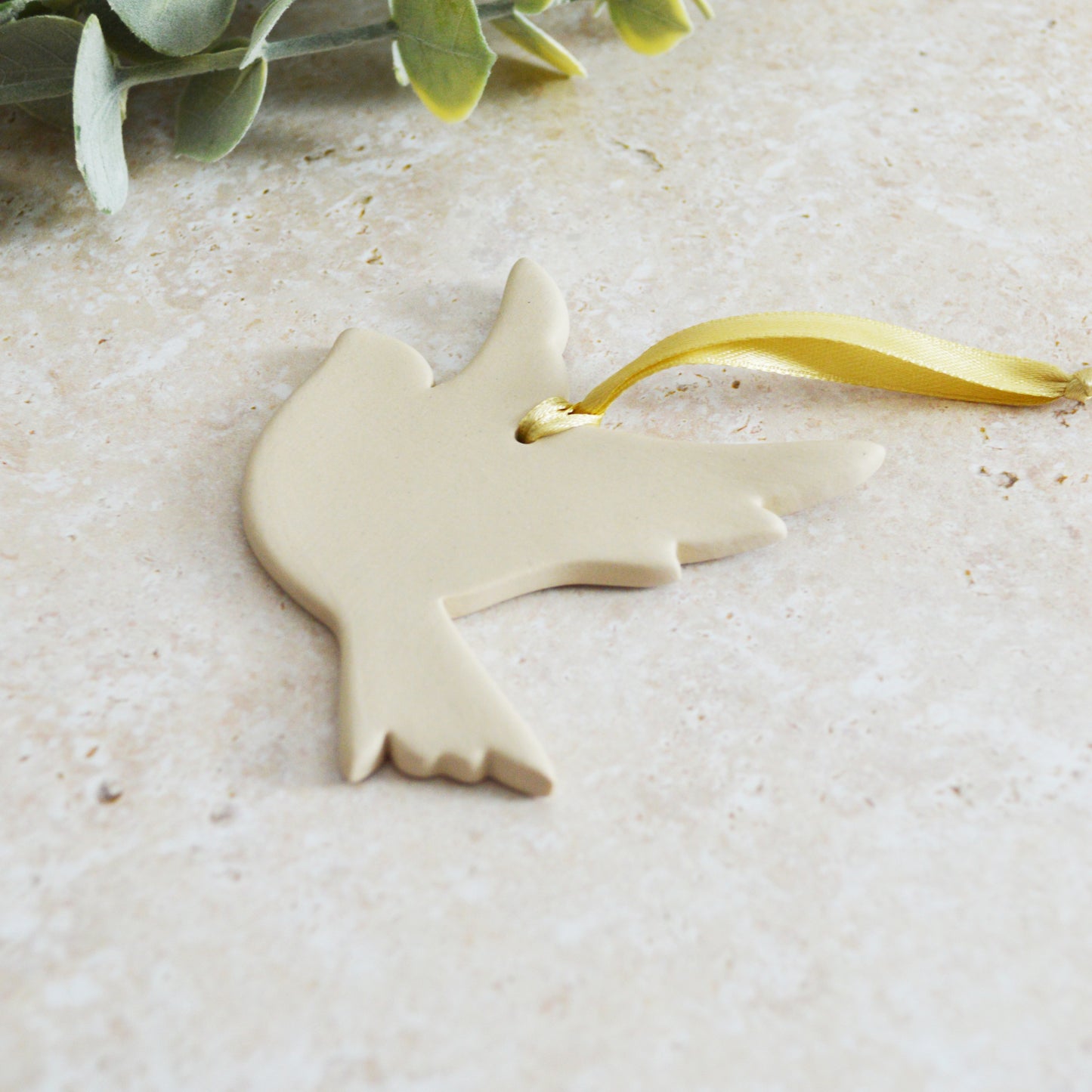 Sample* Christmas Dove Decoration | Soft Cream | Hanging Decoration | Christmas Decor | Tree Ornament (B10)