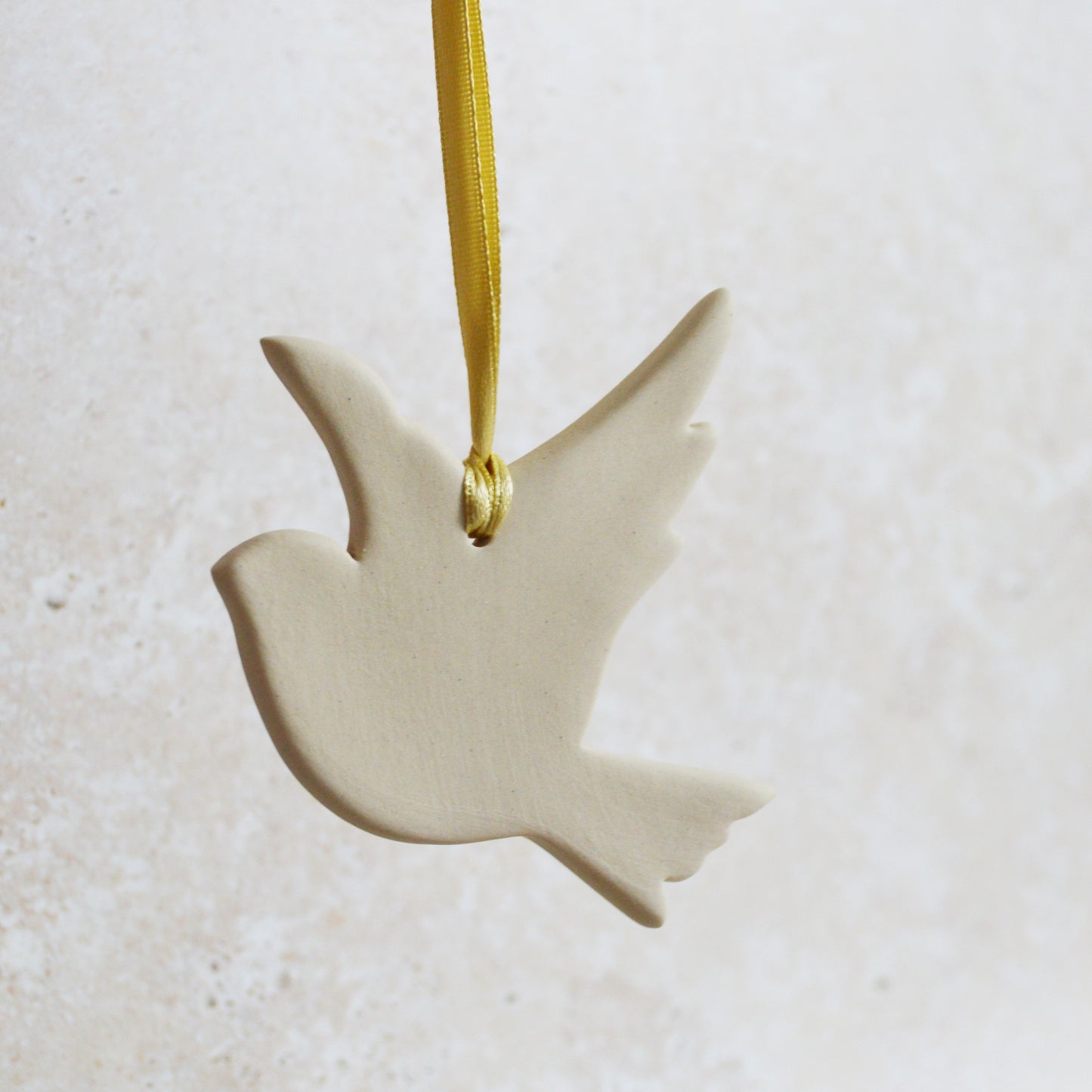 Sample* Christmas Dove Decoration | Soft Cream | Hanging Decoration | Christmas Decor | Tree Ornament (B10)