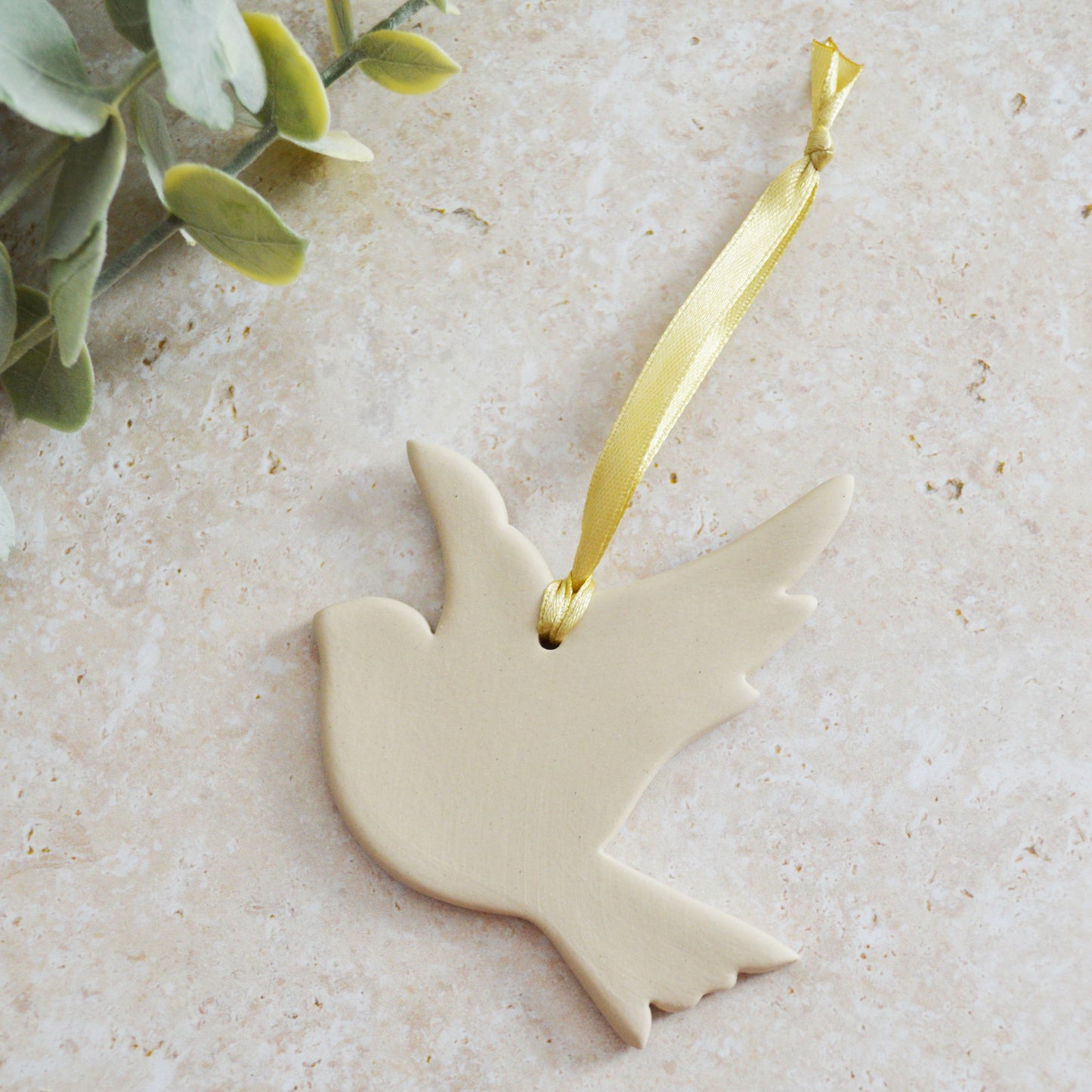 Sample* Christmas Dove Decoration | Soft Cream | Hanging Decoration | Christmas Decor | Tree Ornament (B10)