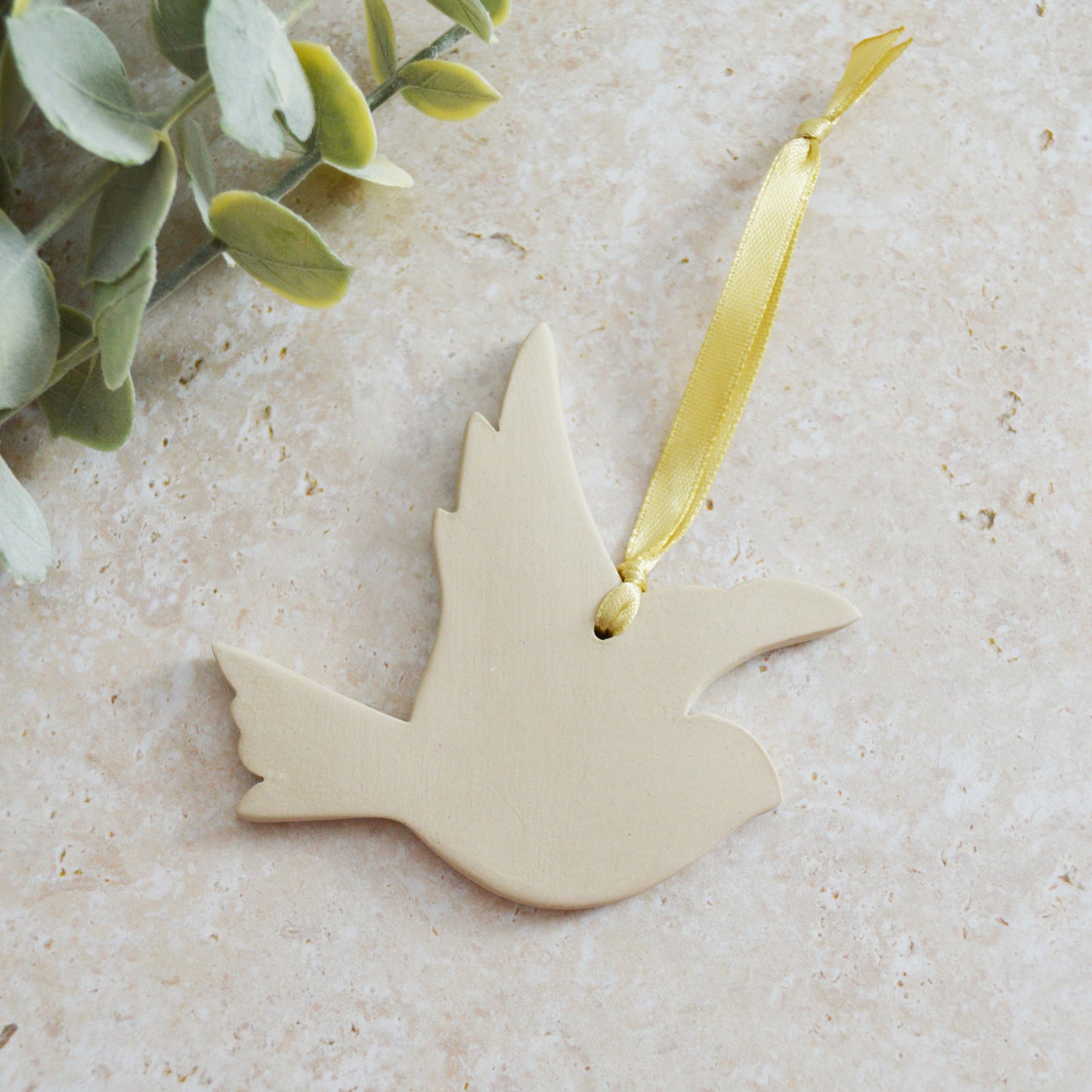 Sample* Christmas Dove Decoration | Soft Cream | Hanging Decoration | Christmas Decor | Tree Ornament (B10)