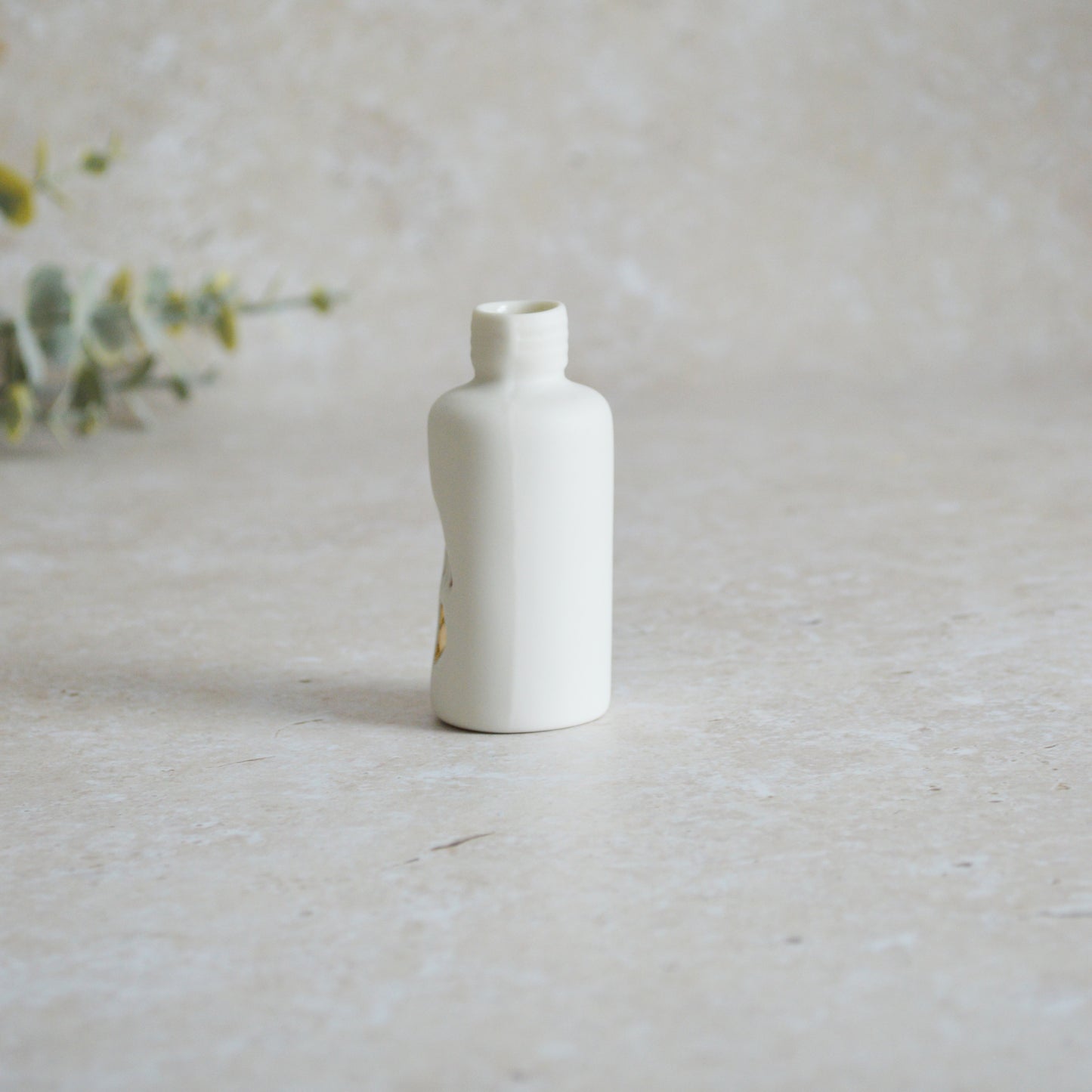 Seconds* Discontinued* I Love You Small Bottle With A Gold Heart | Porcelain | Valentines Keepsake (B23)