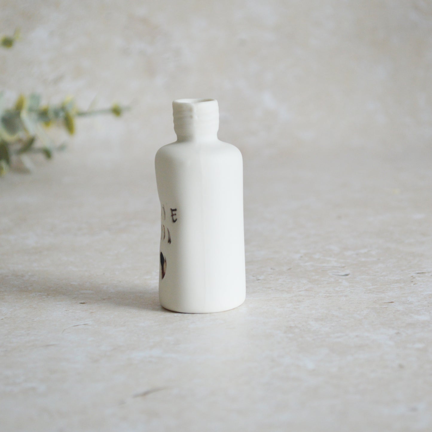 Seconds* Discontinued* I Love You Small Bottle With an Oxide Heart | Porcelain | Valentines Keepsake (B24)