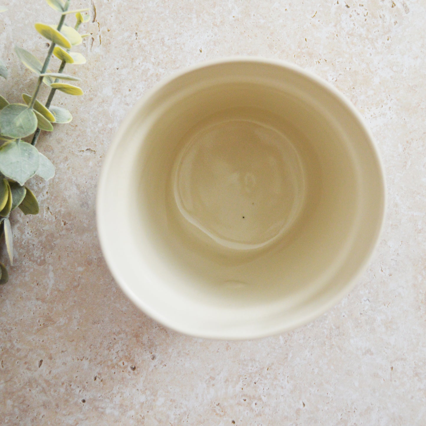 Sample* Seconds* Small Flower Pot With A Gold Heart | Cream Flower Pot | Cream Flower Pot (B45)