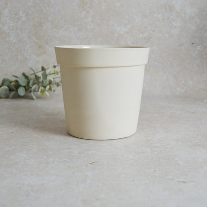 Sample* Seconds* Medium Flower Pot With A Gold Heart | Cream Flower Pot | Cream Flower Pot (B46)