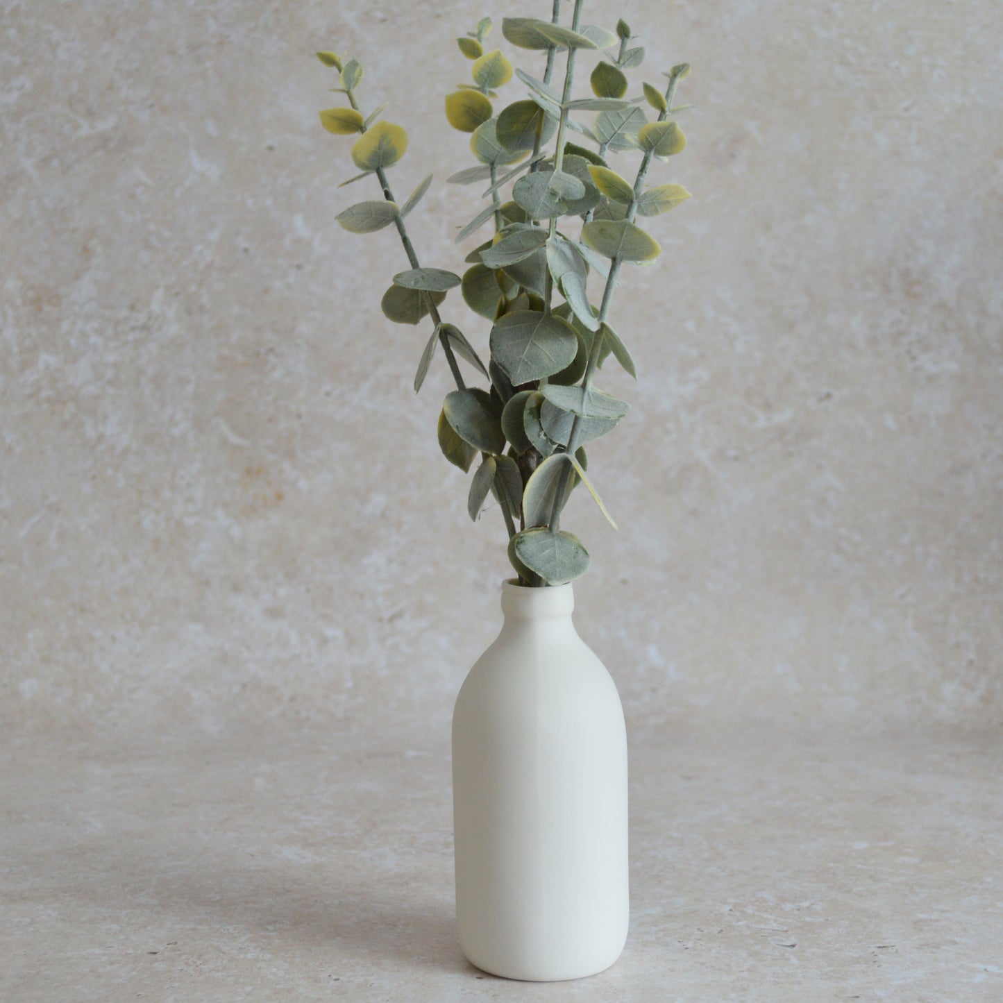 Seconds* Large White Bottle Vase With A Gold Embossed Heart | Flower Vase | Porcelain Vase (B56)